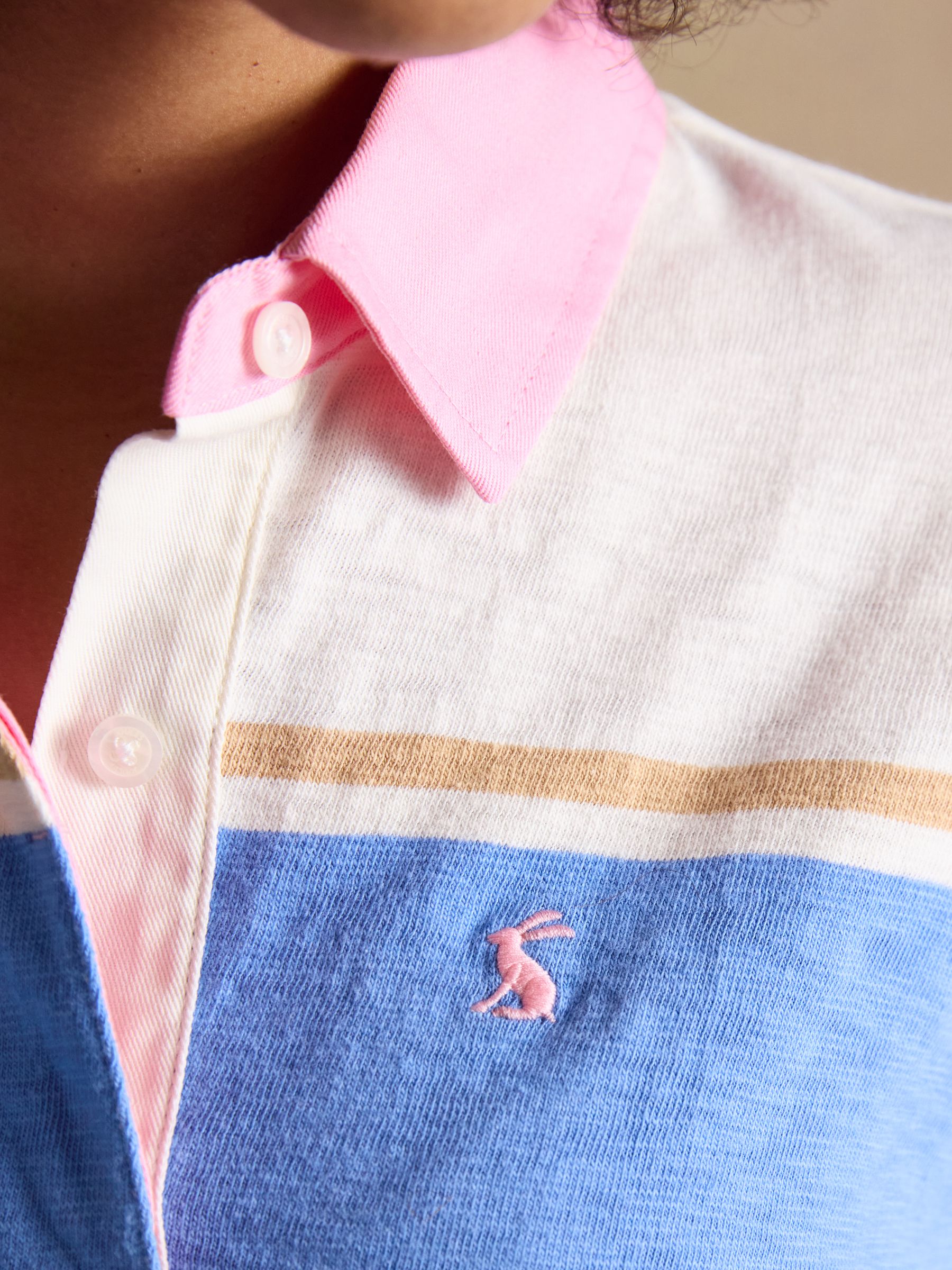 Multi Stripe Short Sleeve Cotton Rugby Shirt - Image 7 of 11