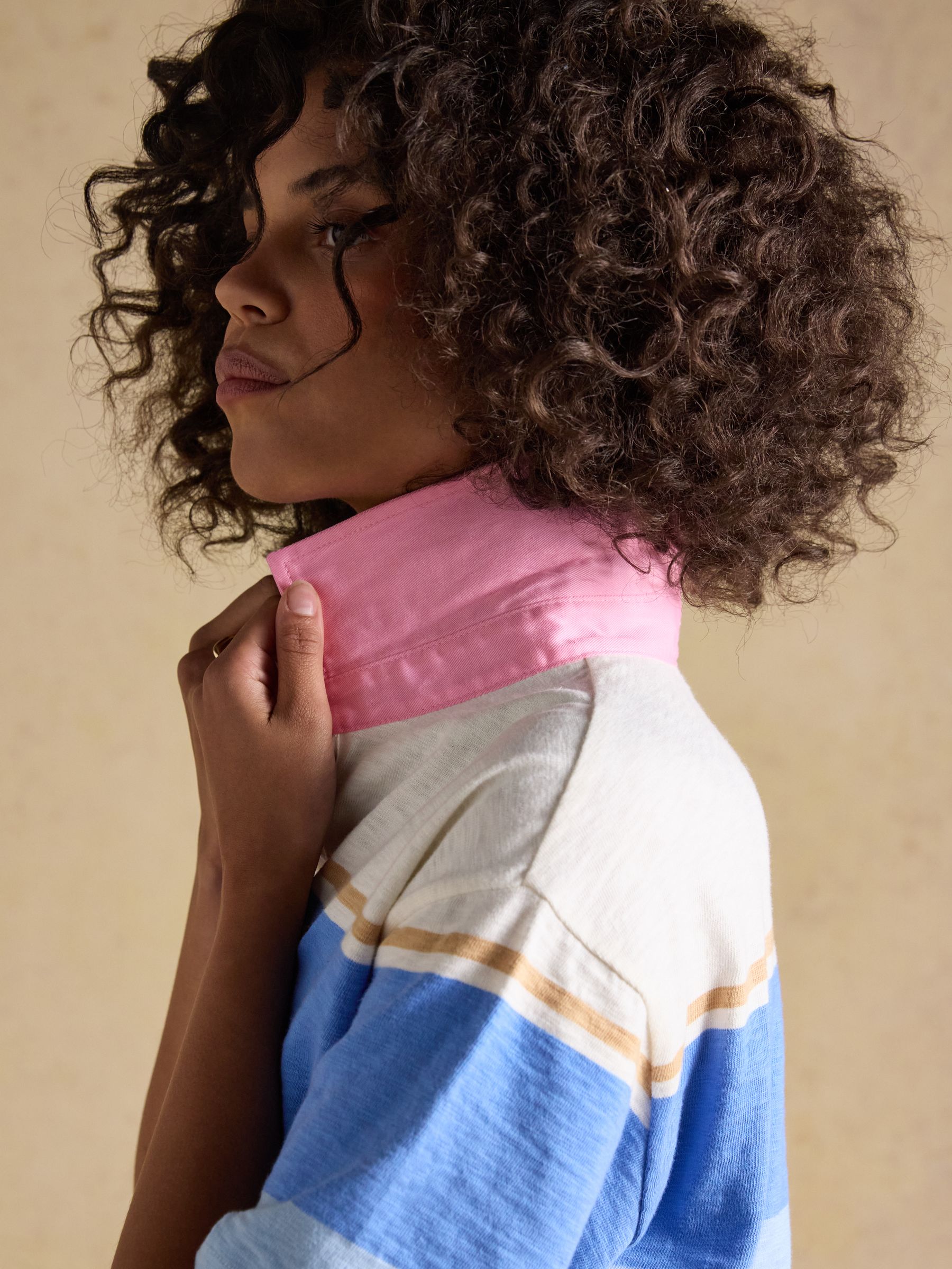 Multi Stripe Short Sleeve Cotton Rugby Shirt - Image 9 of 11