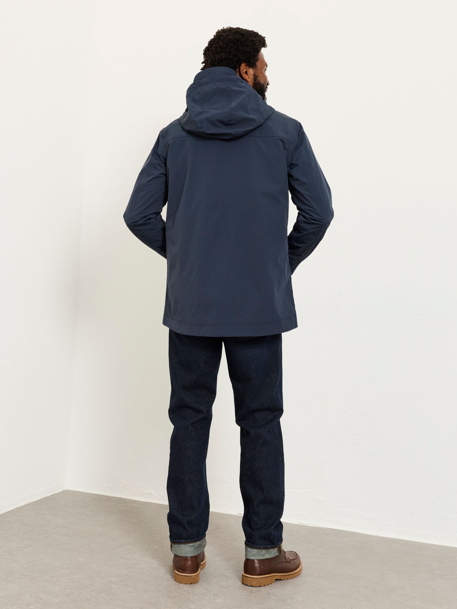 Navy Blue Waterproof Lightweight Jacket | FatFace