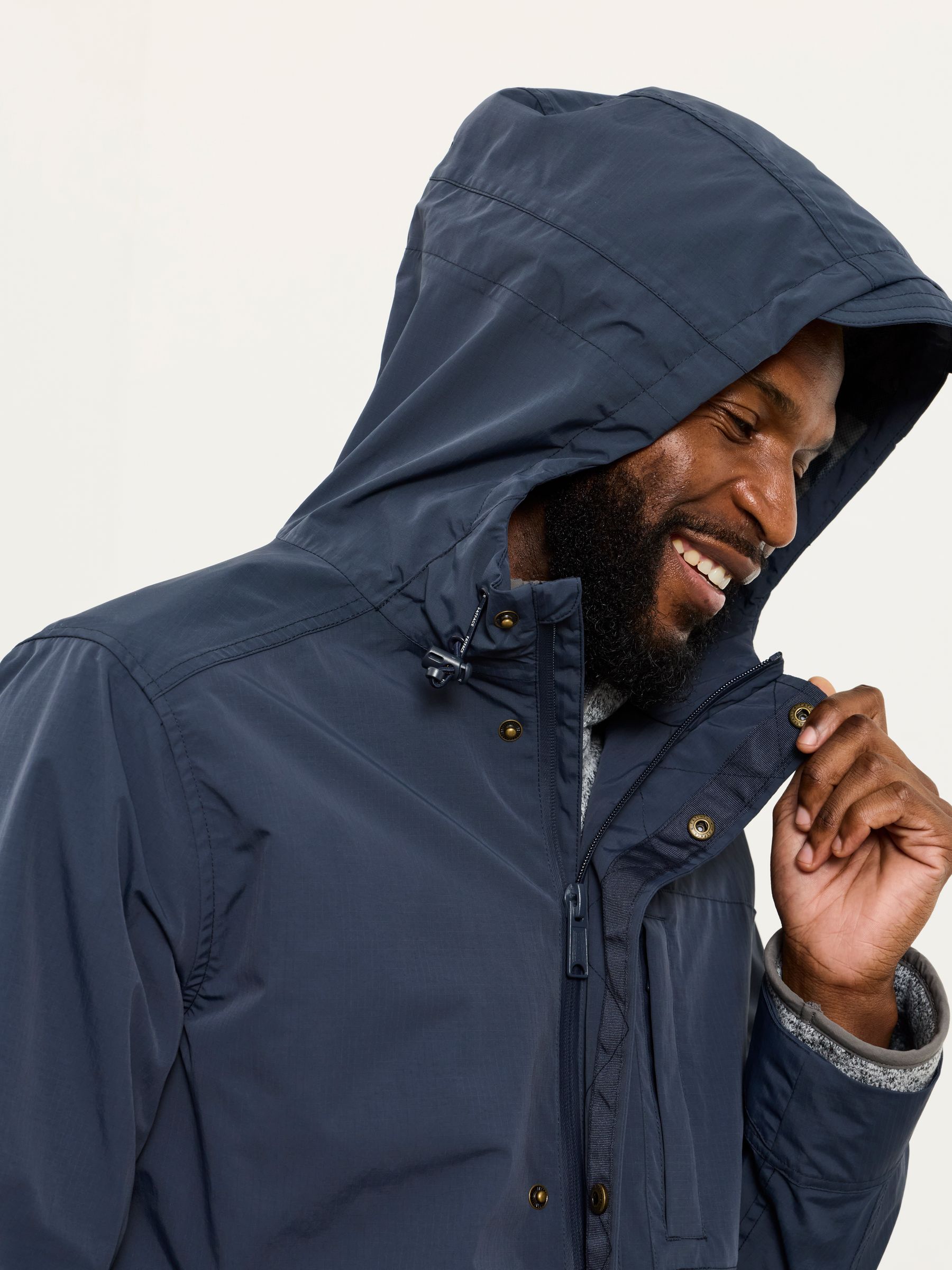 Navy Blue Waterproof Lightweight Jacket | FatFace USA