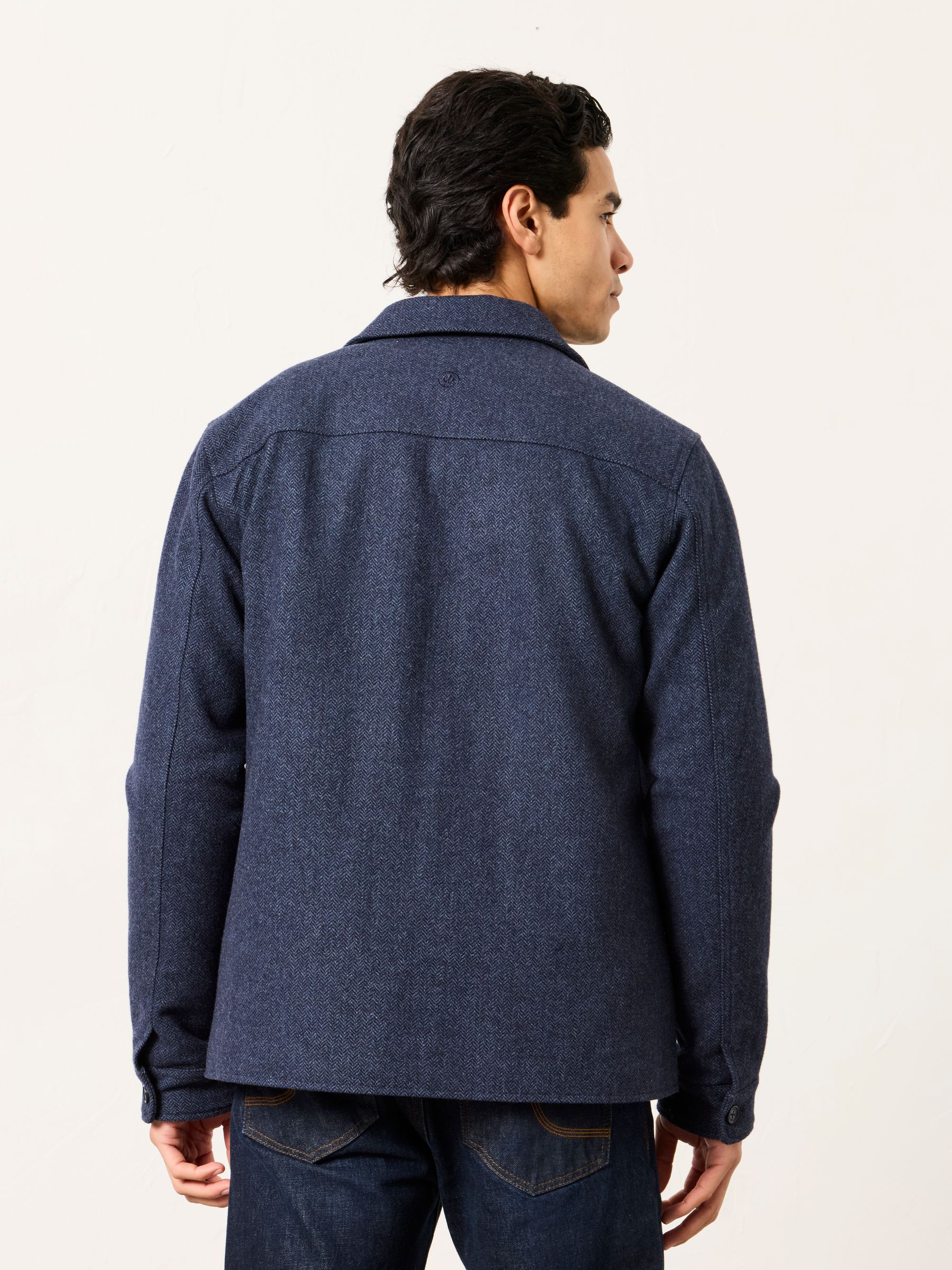 Navy Herringbone Worker Jacket - Image 2 of 7