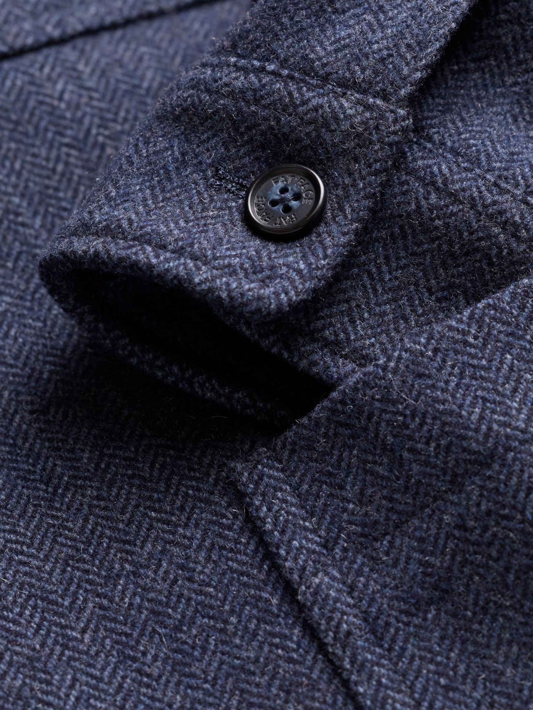 Navy Herringbone Worker Jacket - Image 7 of 7