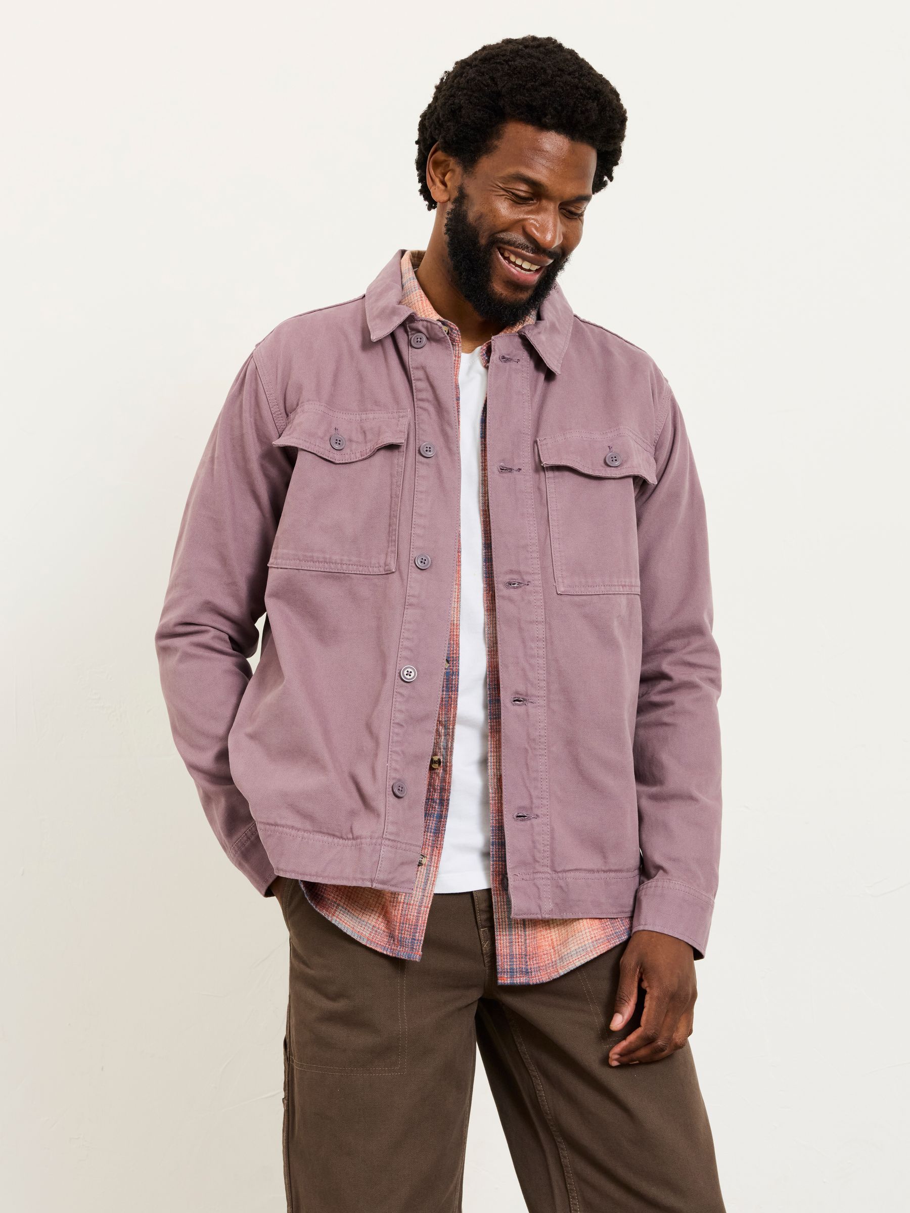 Dusky Purple Canvas Two Pocket Worker Jacket - Image 1 of 6
