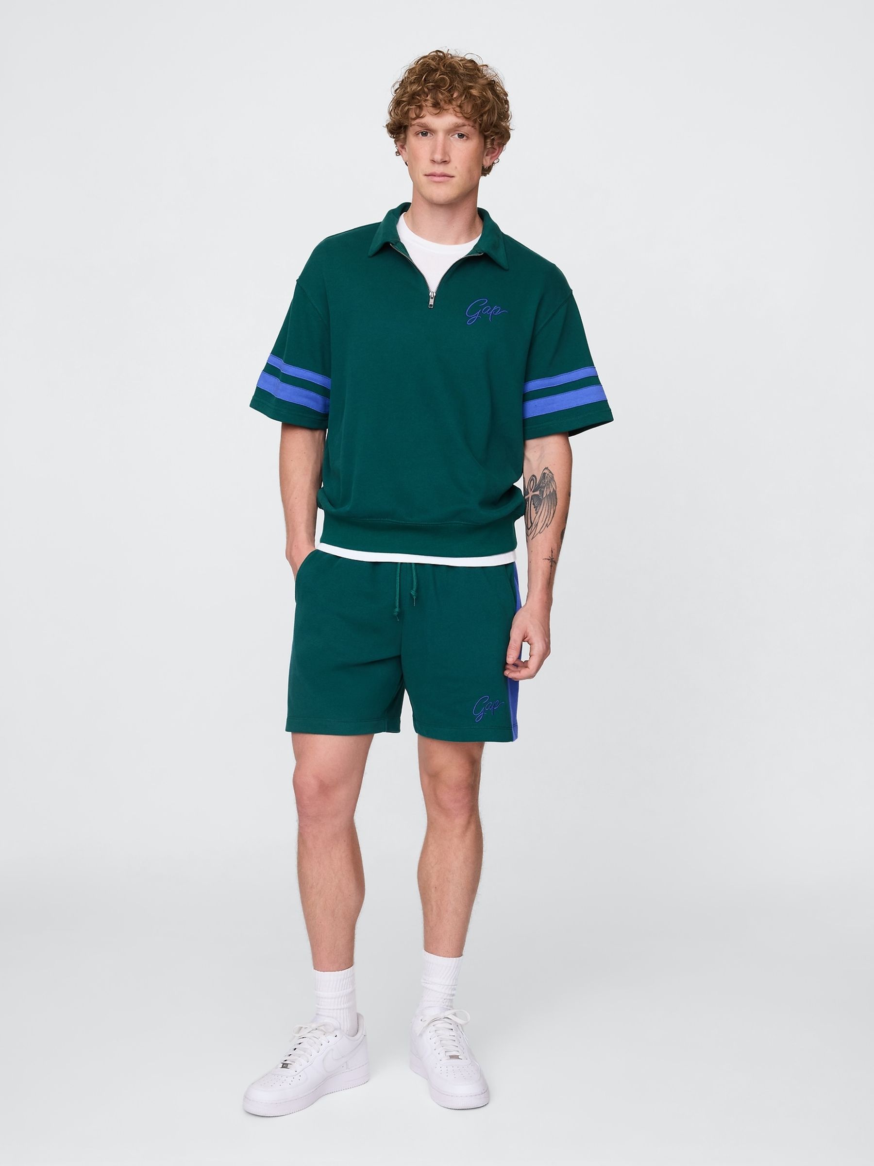 Green VintageSoft Sweat Shorts - Image 3 of 5