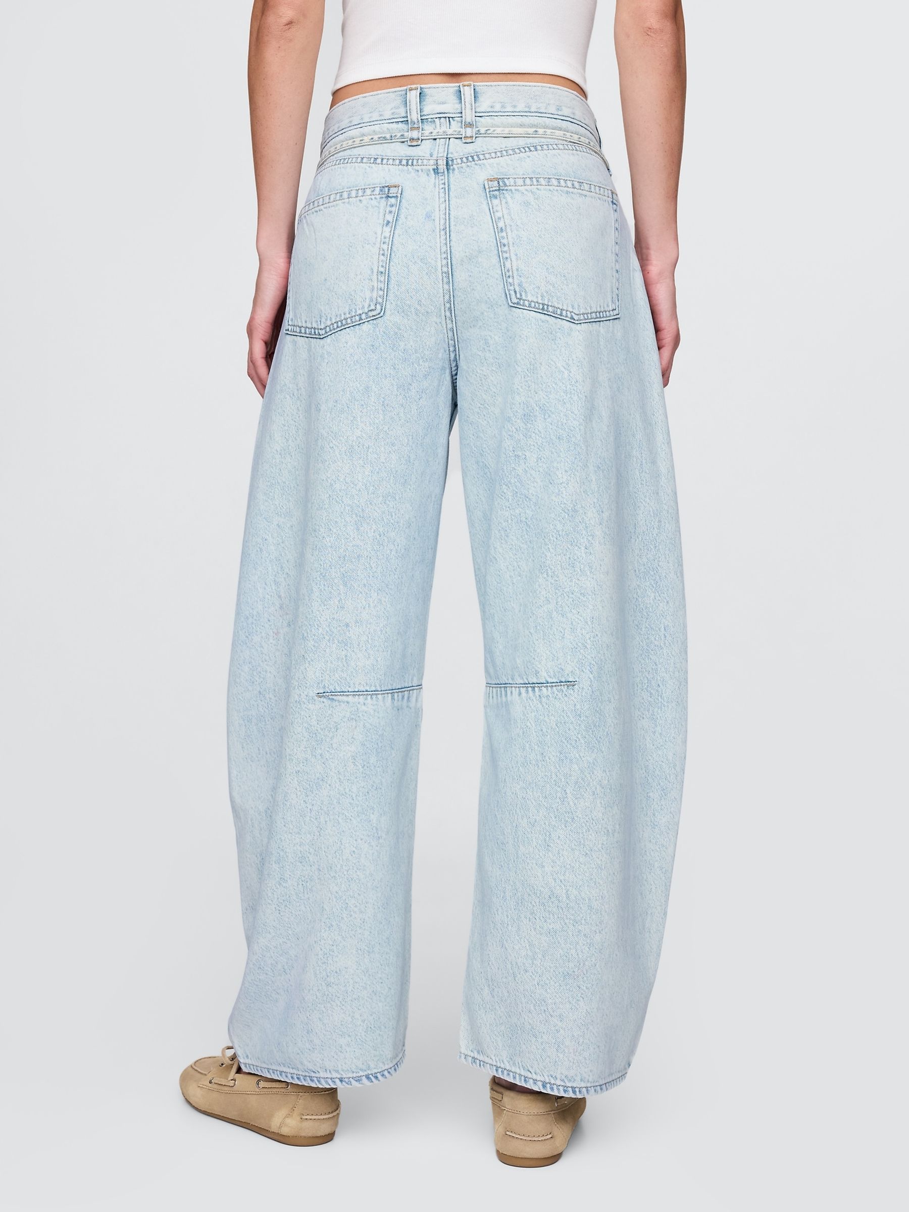 Blue High Waisted UltraSoft Horseshoe Jeans - Image 2 of 6