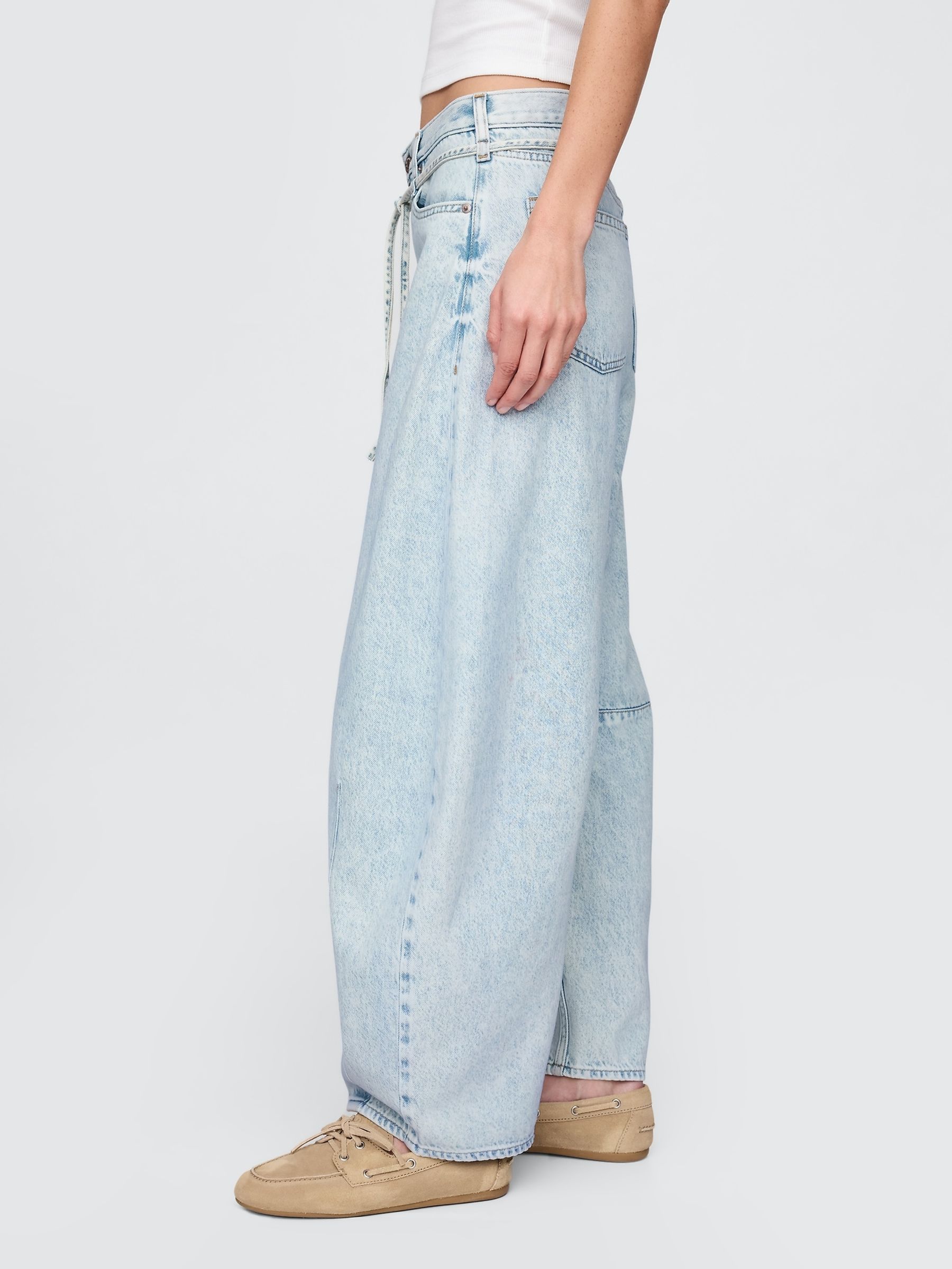Blue High Waisted UltraSoft Horseshoe Jeans - Image 3 of 6