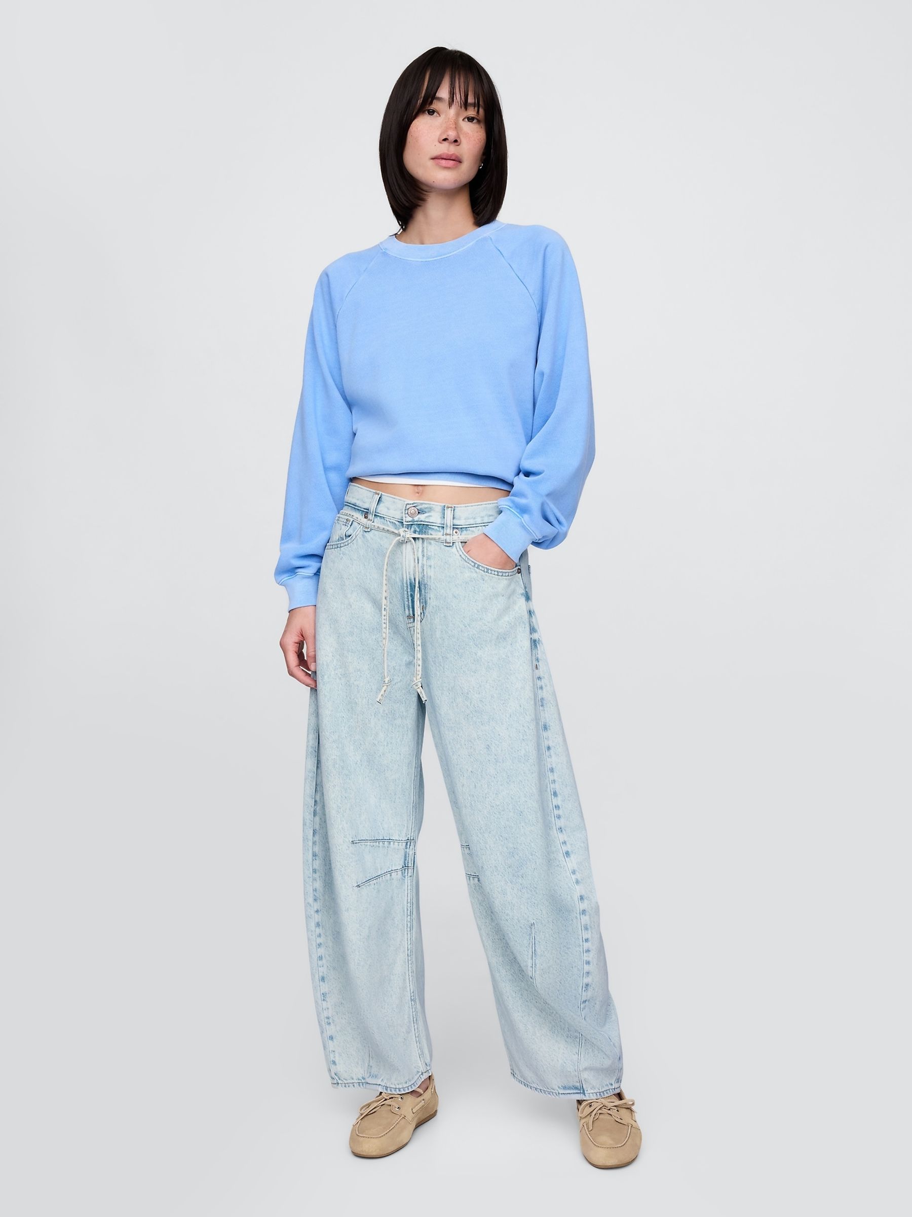 Blue High Waisted UltraSoft Horseshoe Jeans - Image 5 of 6