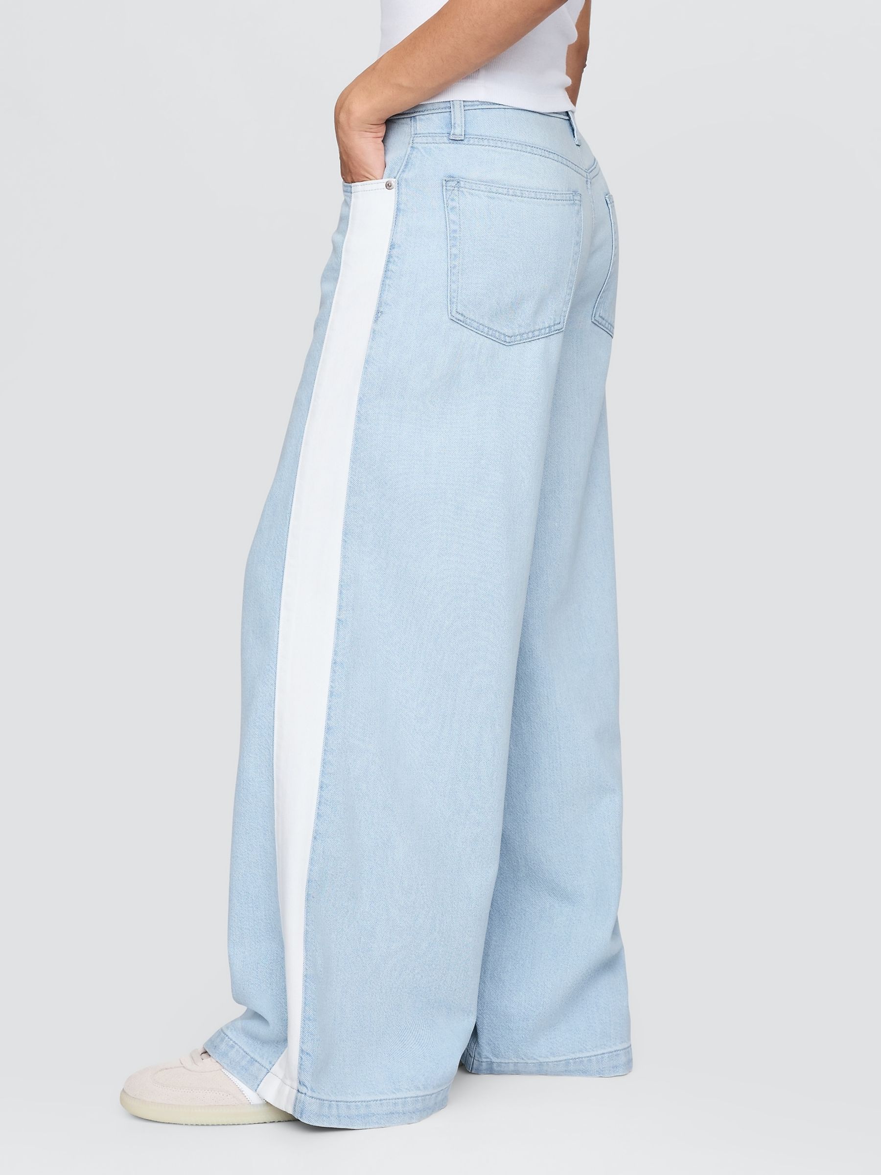Blue Mid Rise UltraSoft Baggy Jeans - Image 3 of 6