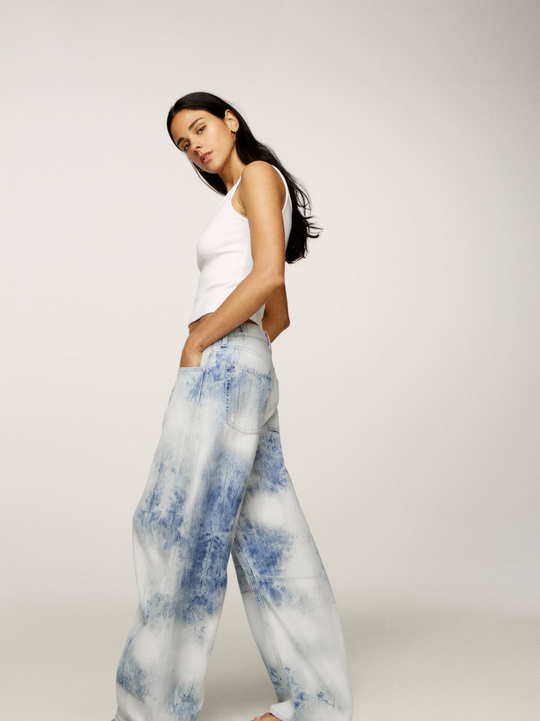 Blue High Waisted UltraSoft Horseshoe Jeans - Image 7 of 9