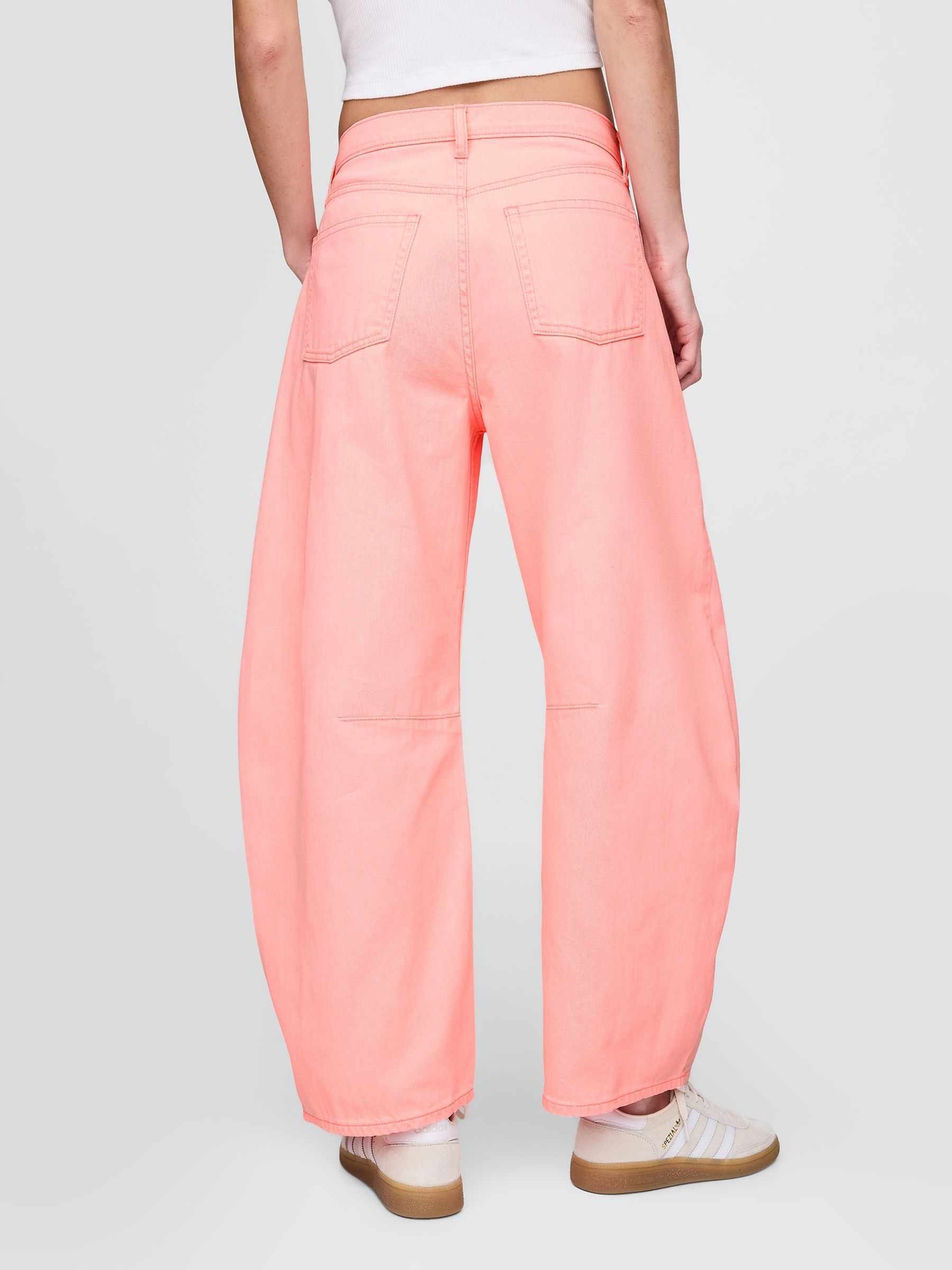 Pink High Waisted Horseshoe Jeans - Image 3 of 5