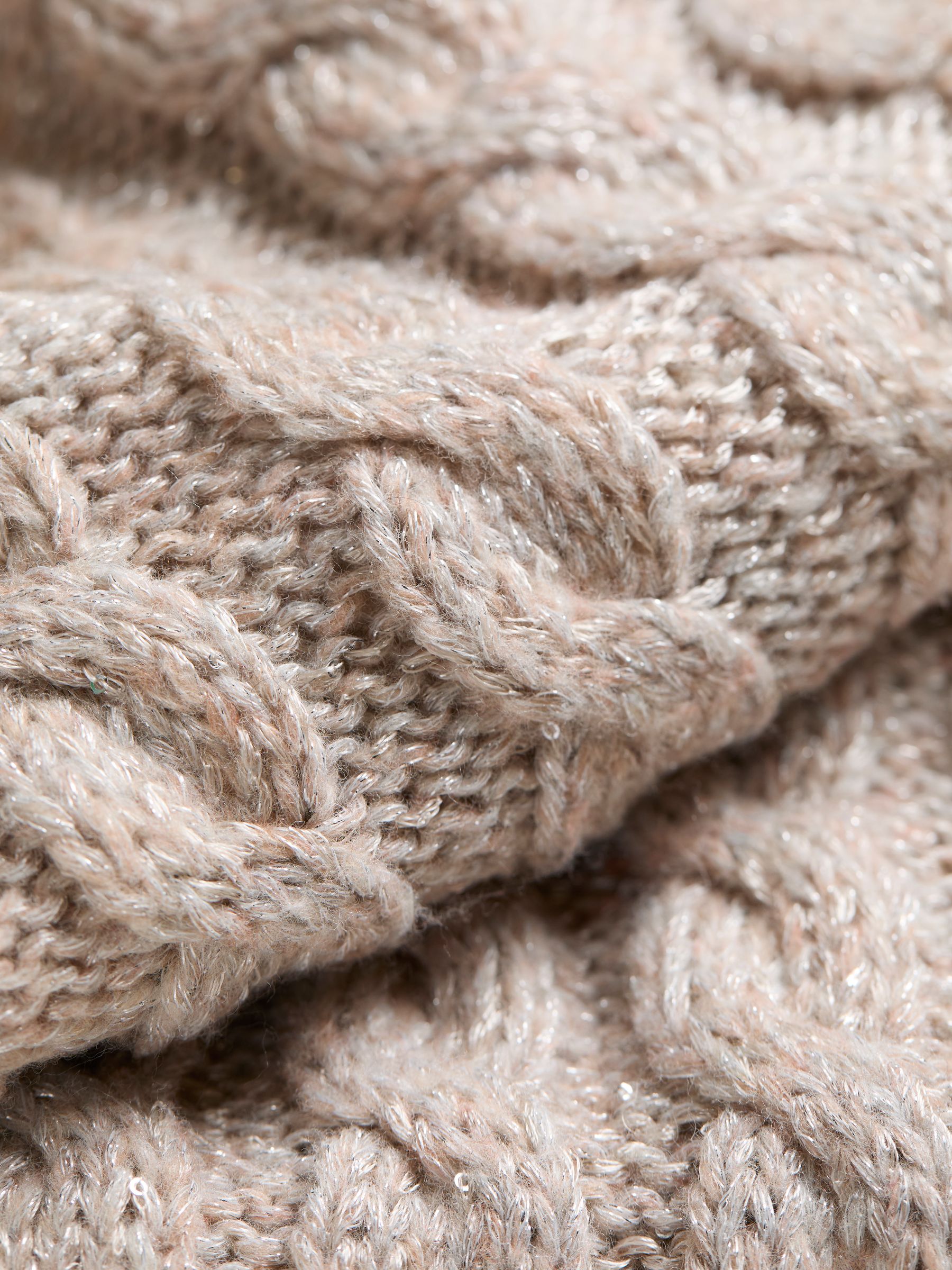 Maeve Natural Cable Knitted Sparkle Jumper - Image 6 of 6