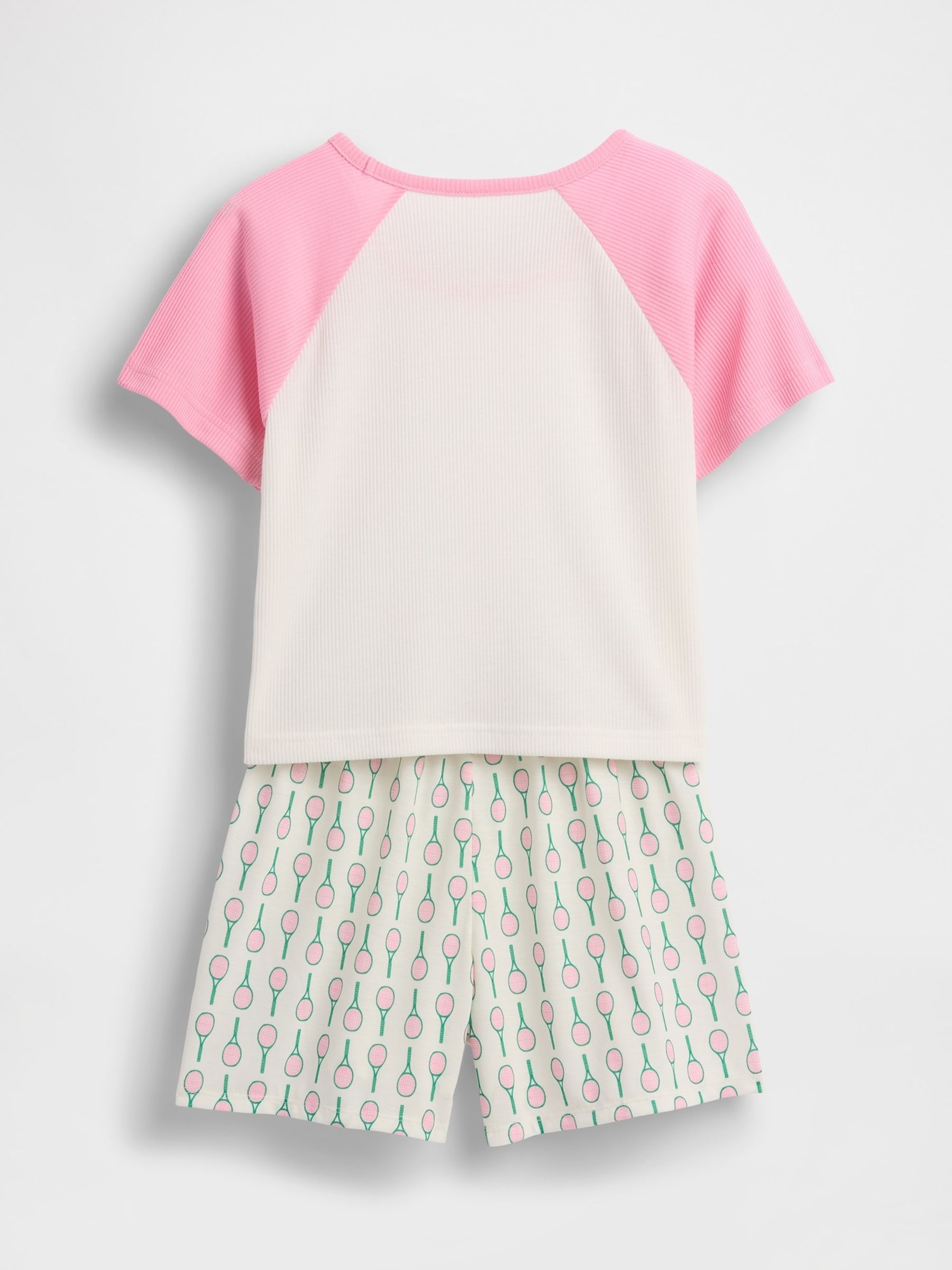 White Minnie Mouse & Daphne Duck Disney Short Sleeve Short Pyjama Set (6-13yrs) - Image 2 of 3