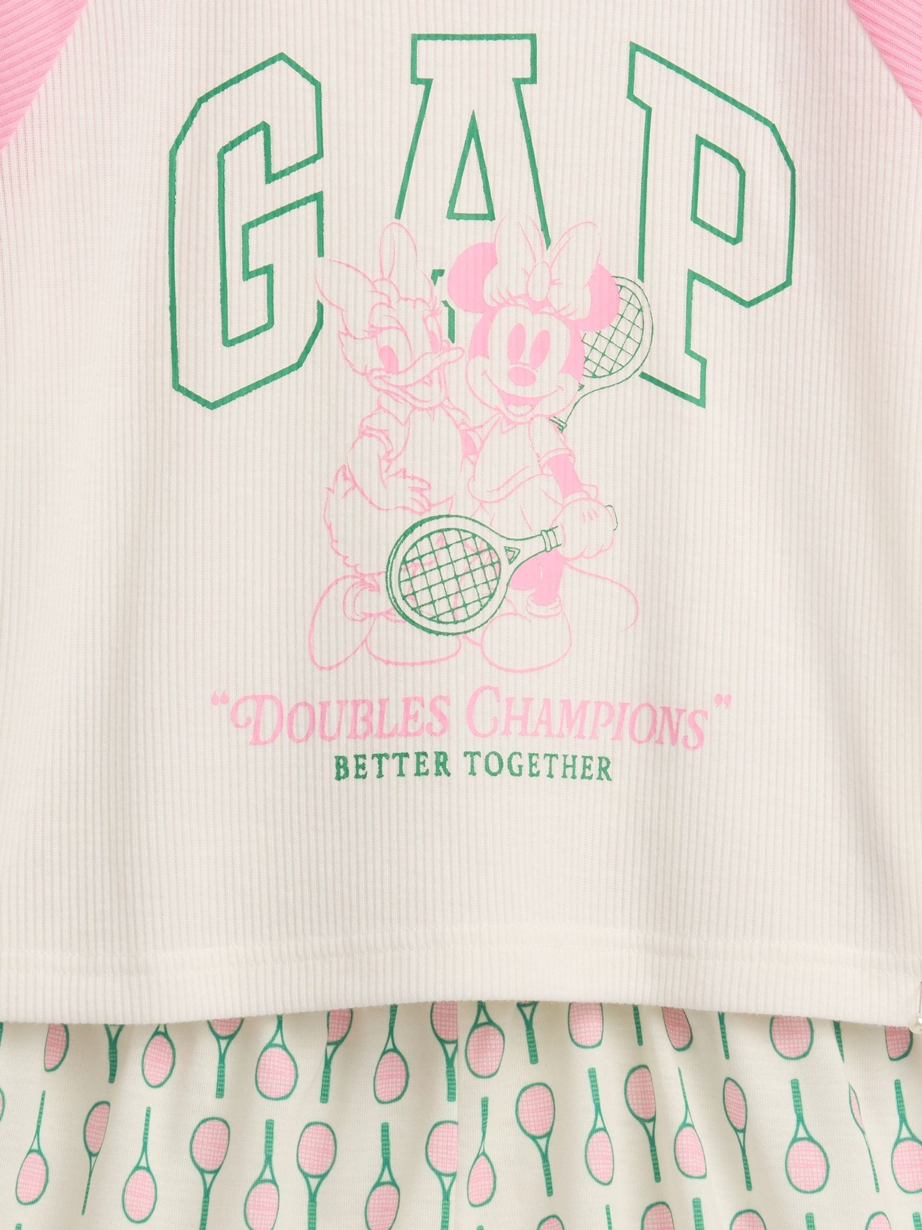 White Minnie Mouse & Daphne Duck Disney Short Sleeve Short Pyjama Set (6-13yrs) - Image 3 of 3