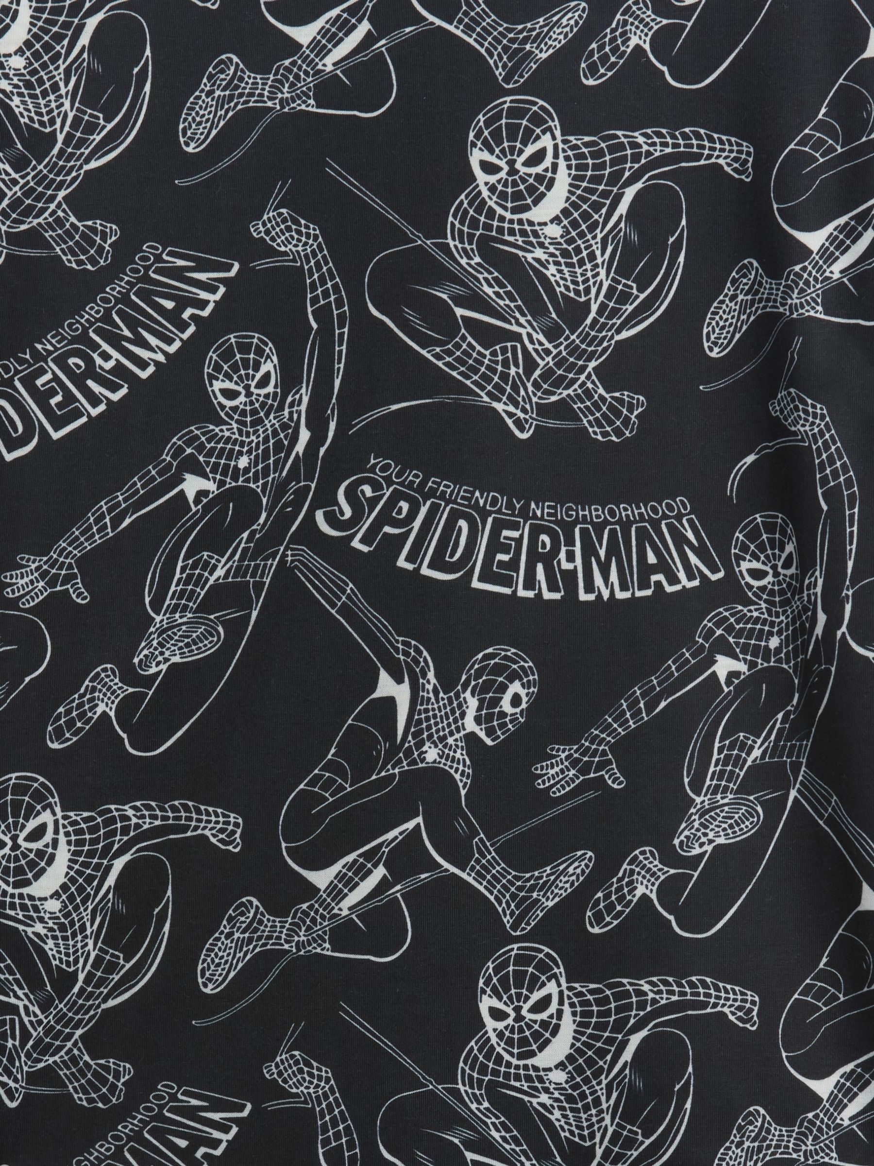 Black/White Marvel Spider-Man Short Pyjamas (6-13yrs) - Image 3 of 3