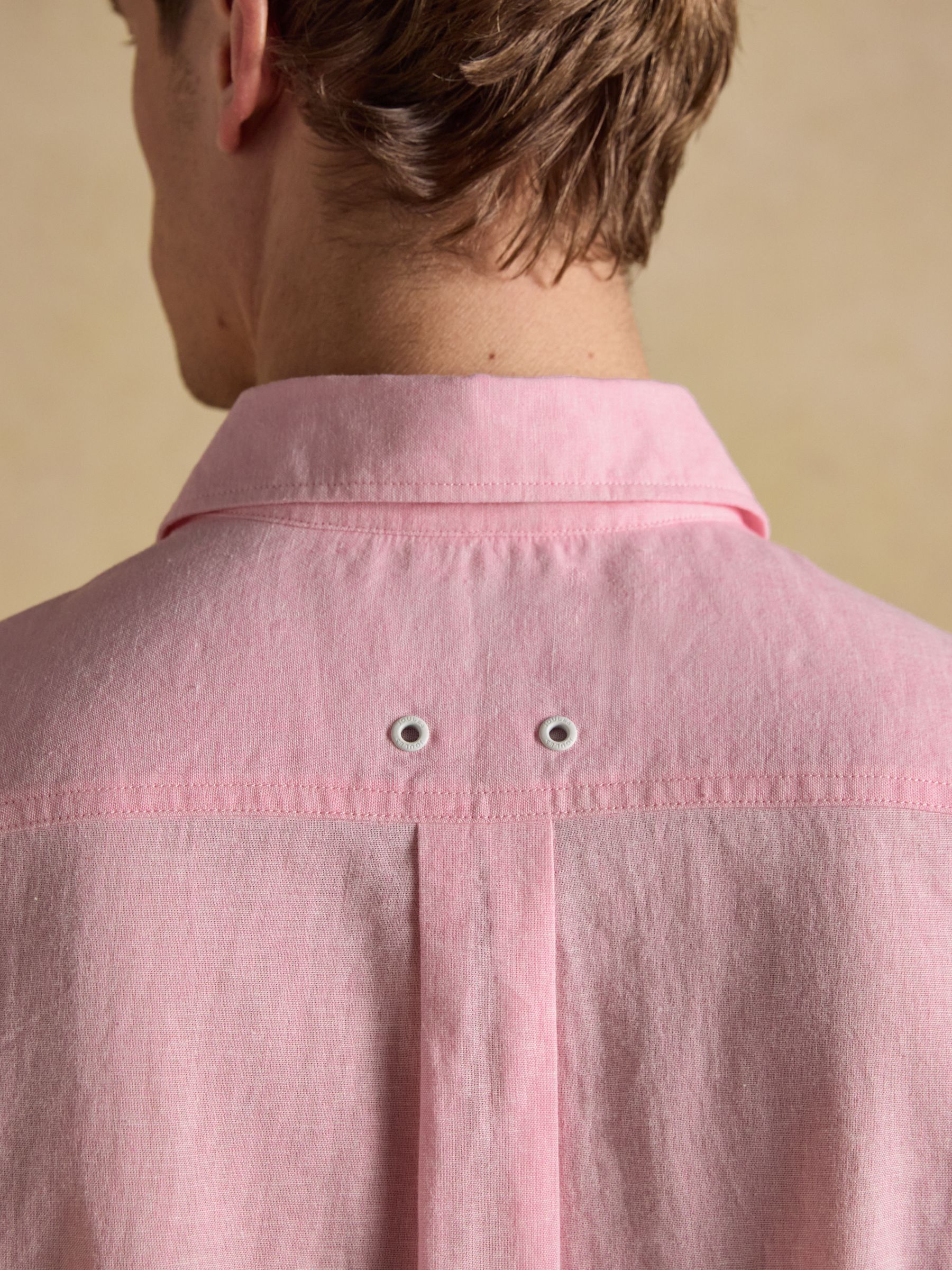 Pink Linen Blend Short Sleeve Shirt - Image 7 of 8