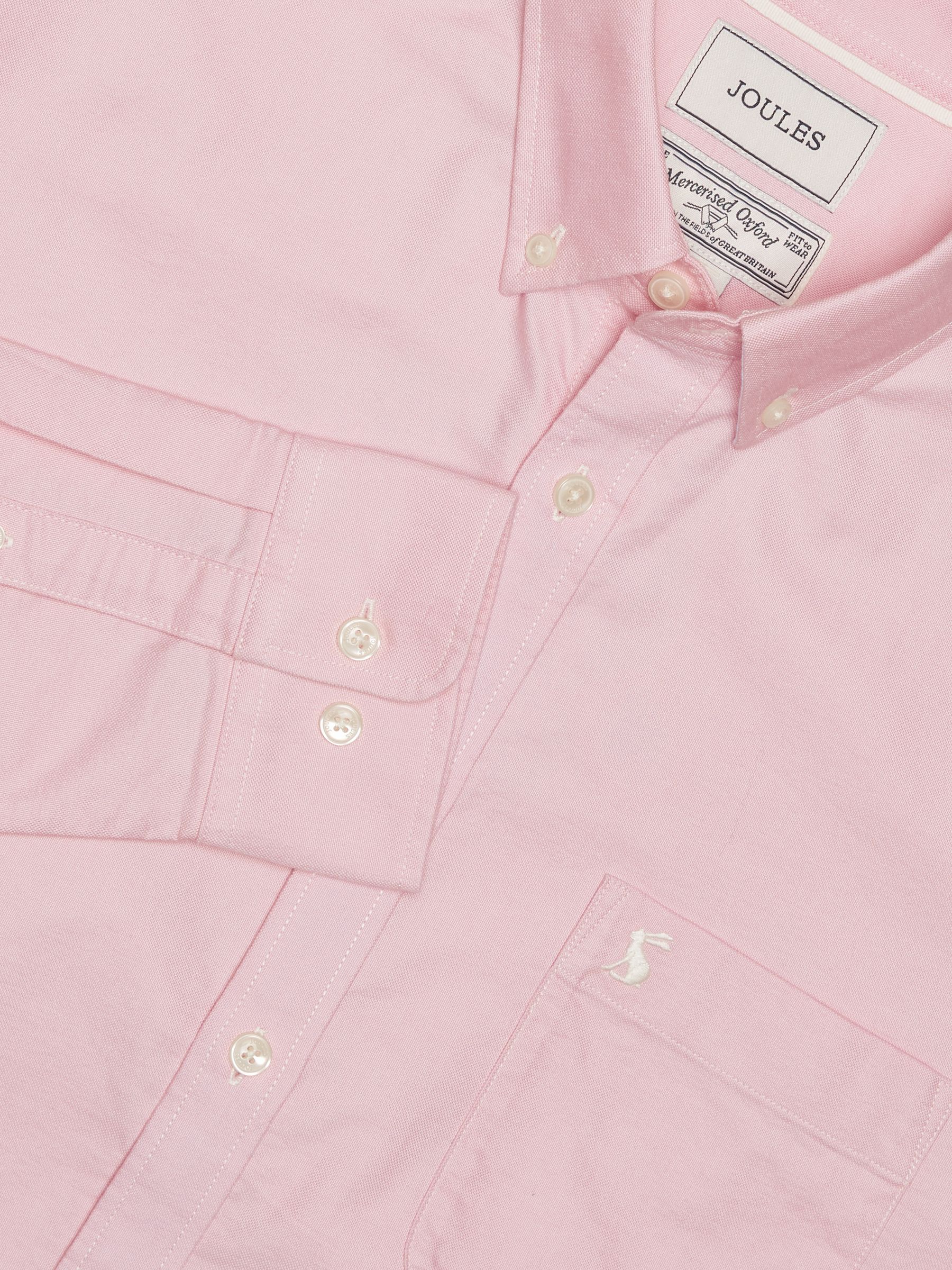 Oxford Classic Fit Pink Long Sleeve Cotton Shirt - Image 2 of 10 Oxford Classic Fit Pink Long Sleeve Cotton Shirt - Image 2 of 10