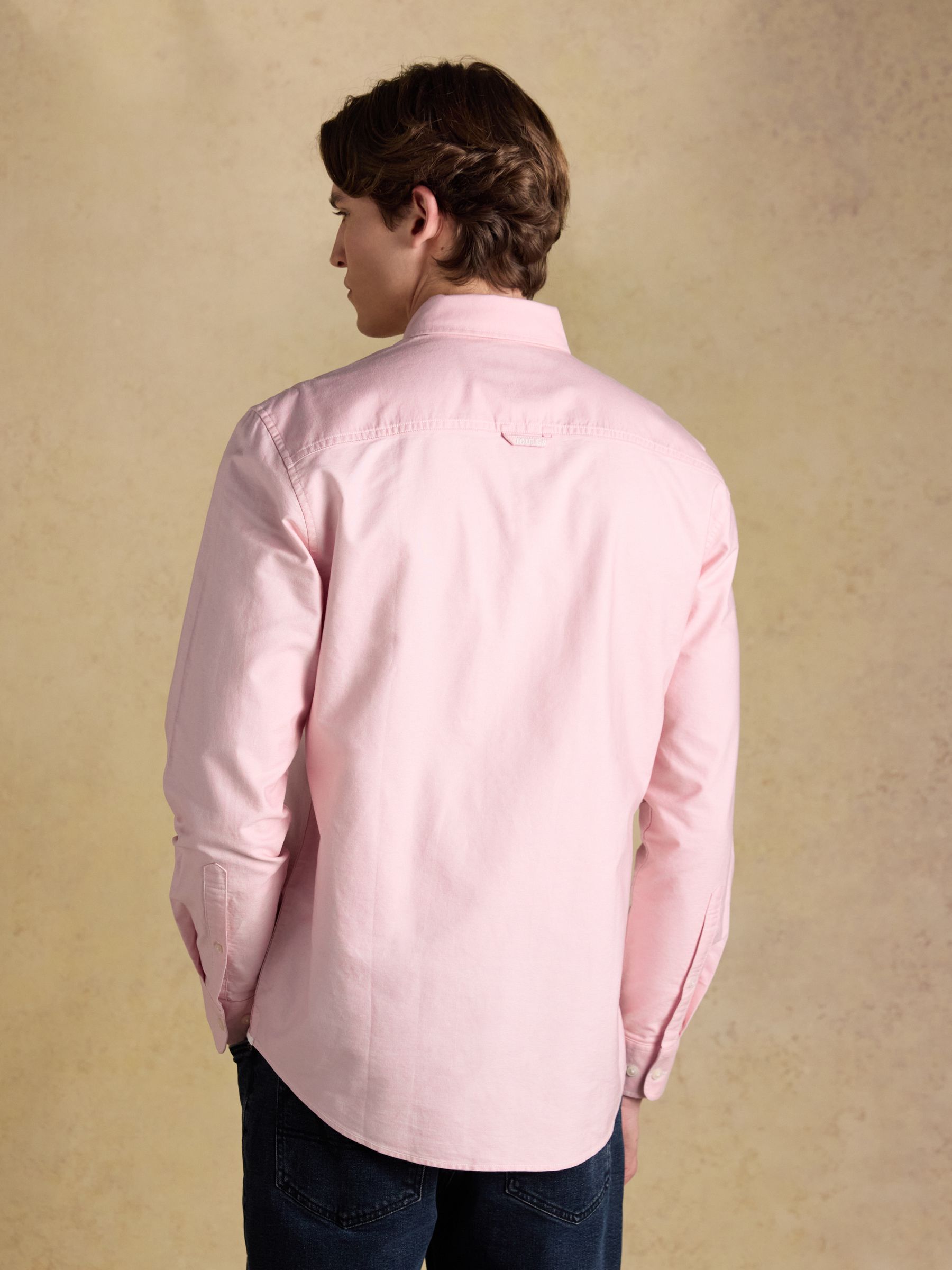 Oxford Classic Fit Pink Long Sleeve Cotton Shirt - Image 3 of 10