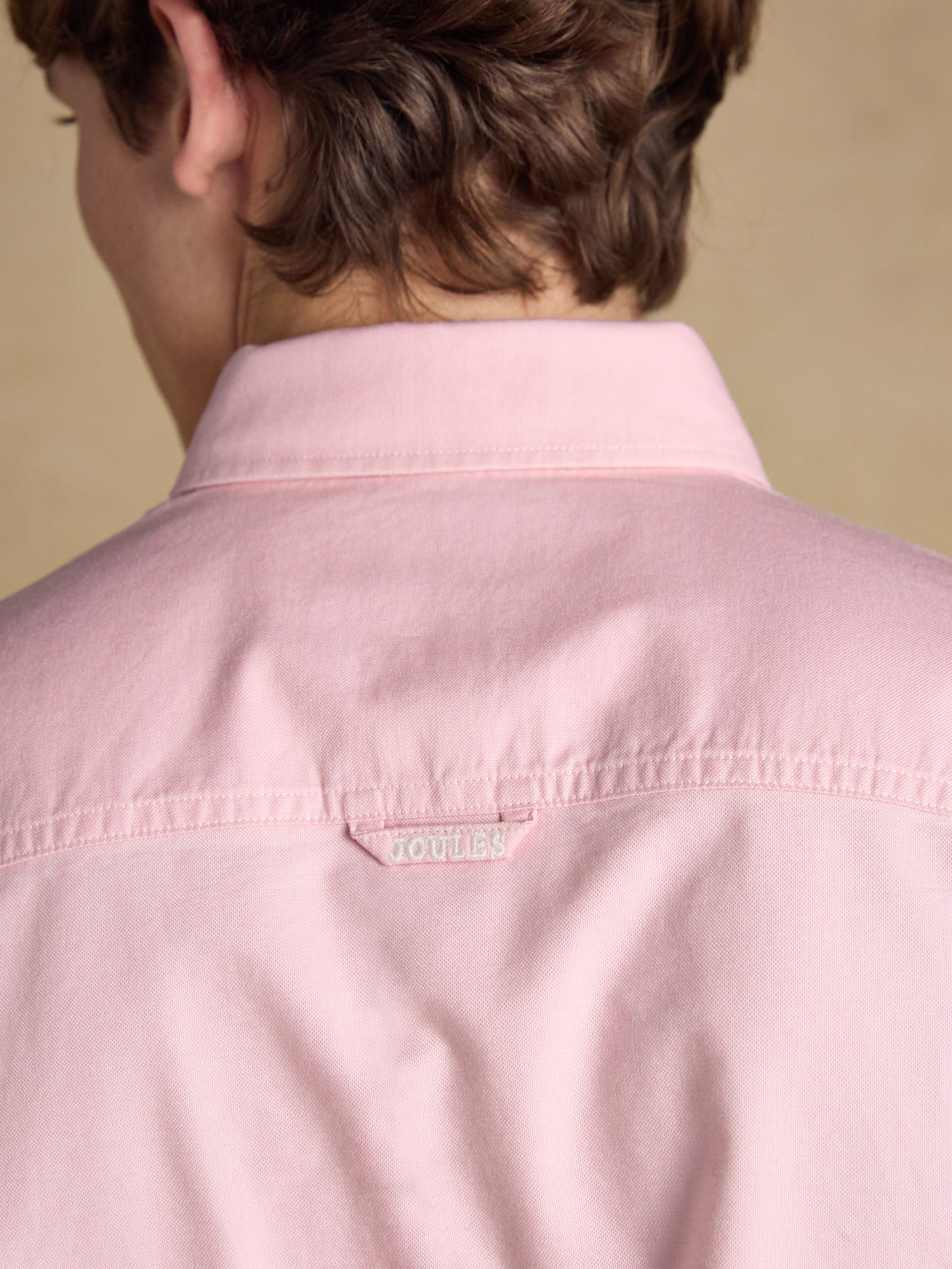 Oxford Classic Fit Pink Long Sleeve Cotton Shirt - Image 9 of 10