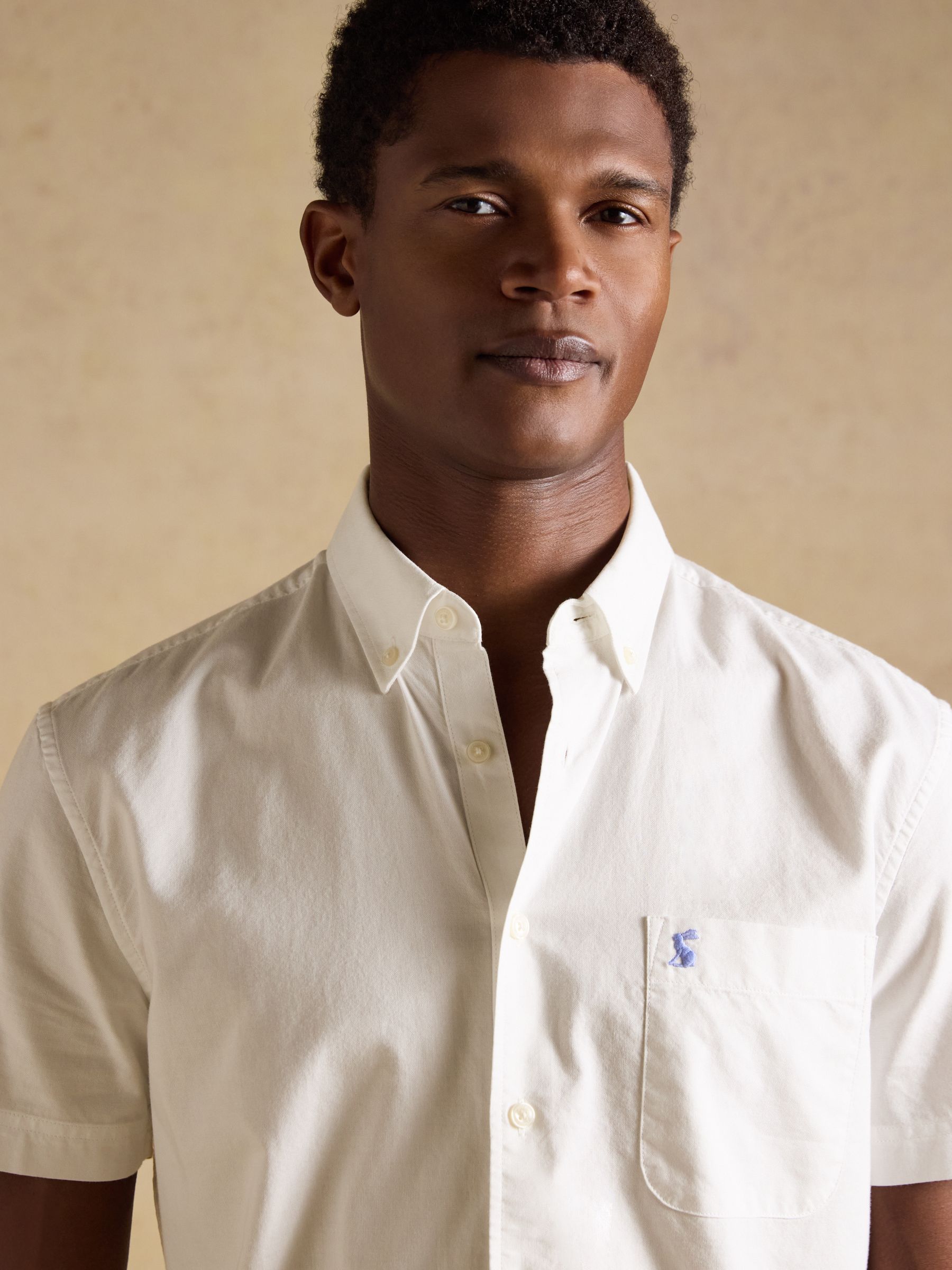 Oxford White Short Sleeve Classic Fit Cotton Shirt - Image 4 of 8