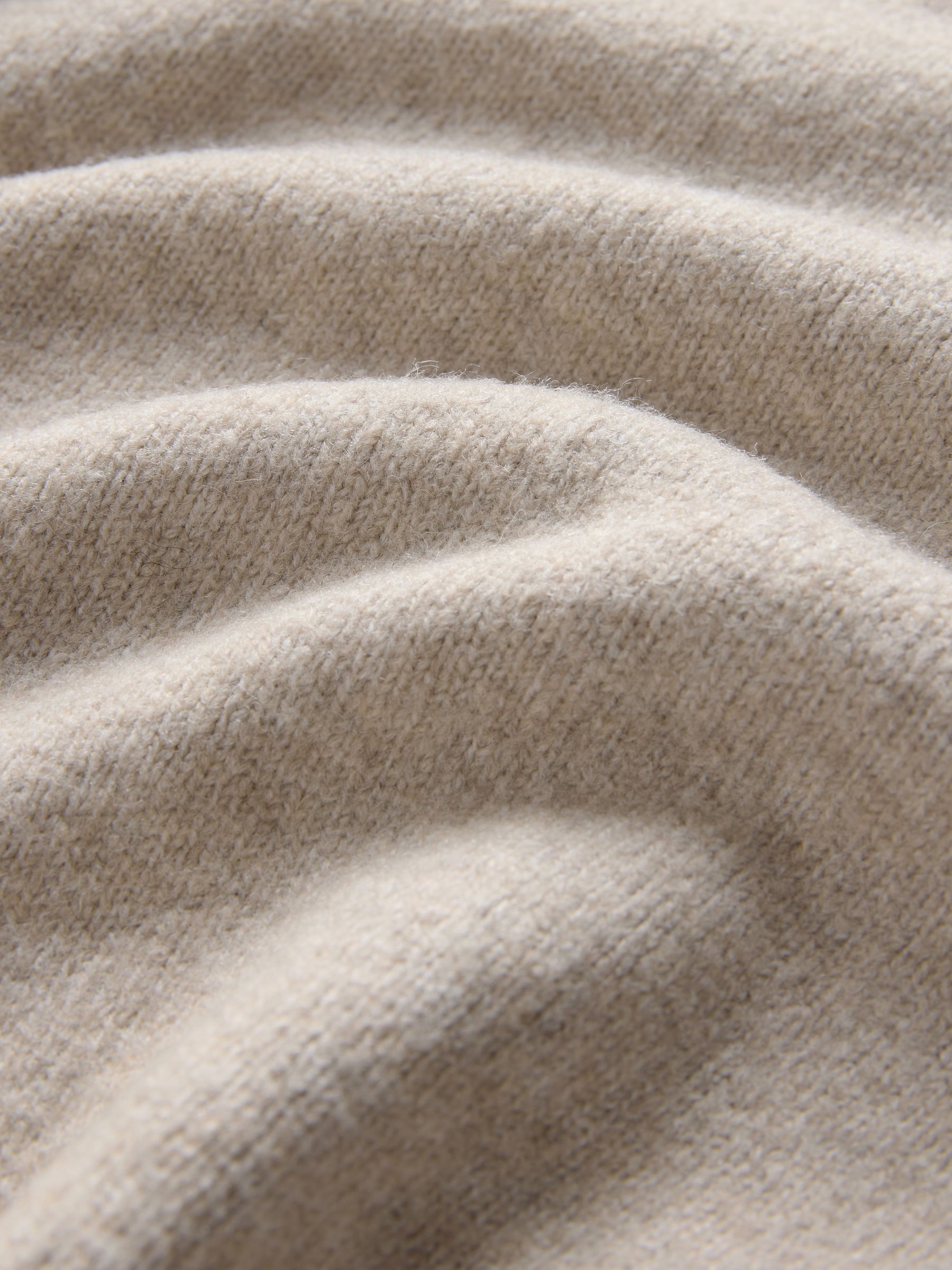 Brown Marl/Oatmeal - 2 Pack Knitted Collar Jumpers With Wool - Image 9 of 9