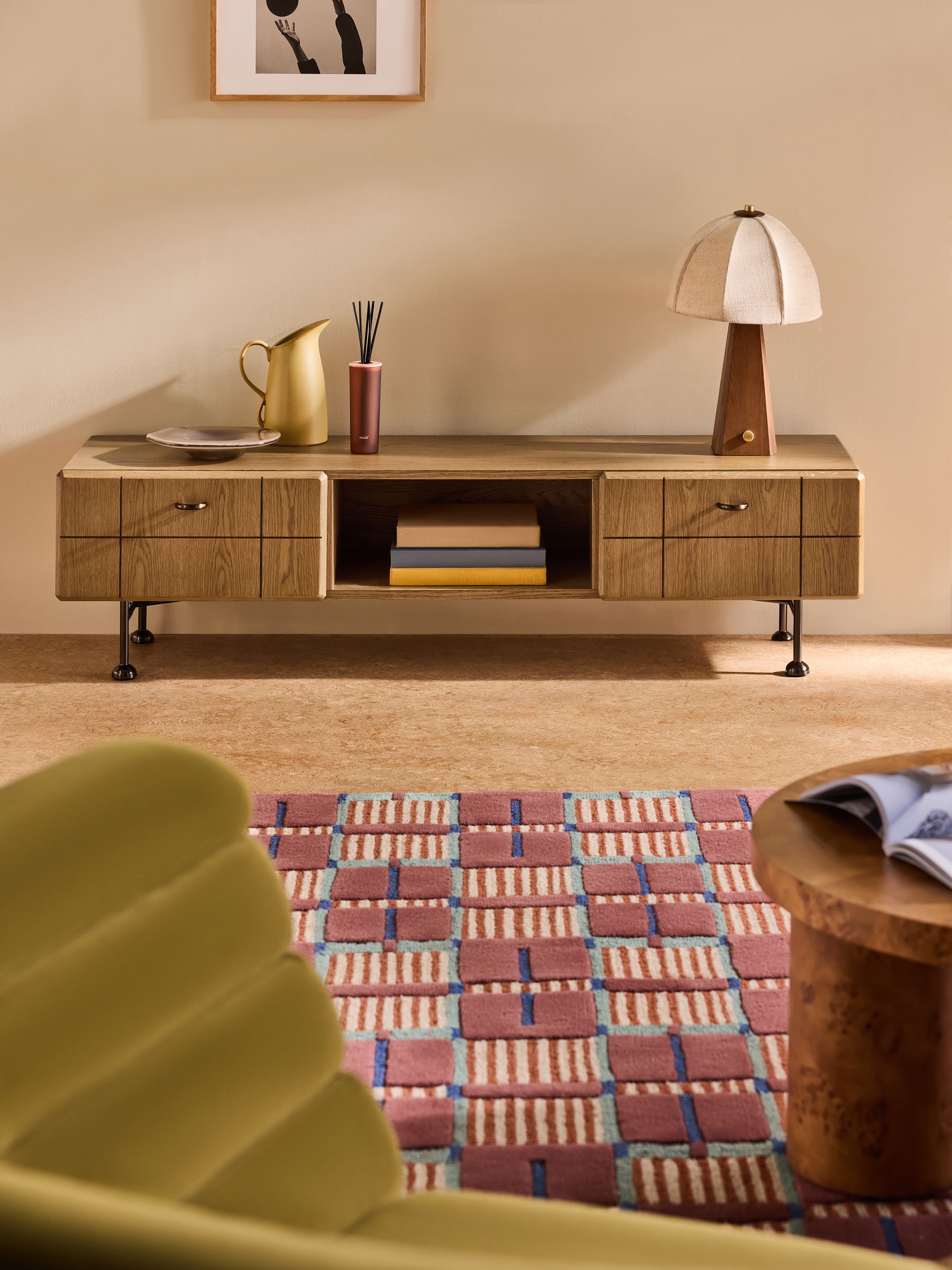 Corin Up to 55 Inch Wide TV Unit in Oak - Image 1 of 8