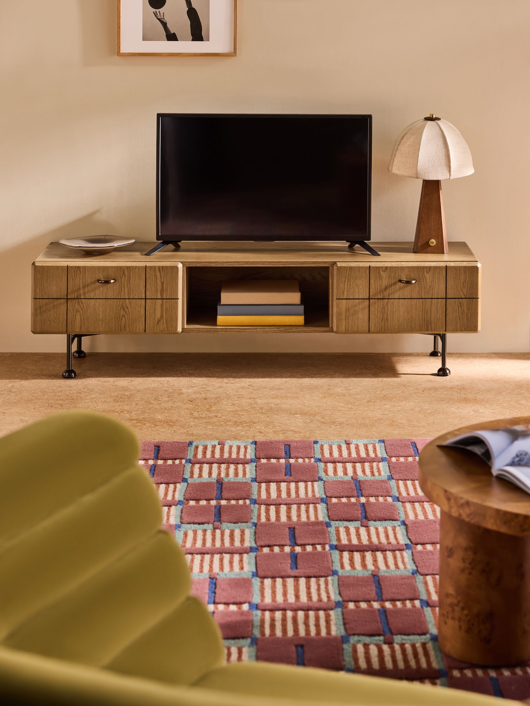 Corin Up to 55 Inch Wide TV Unit in Oak - Image 2 of 8