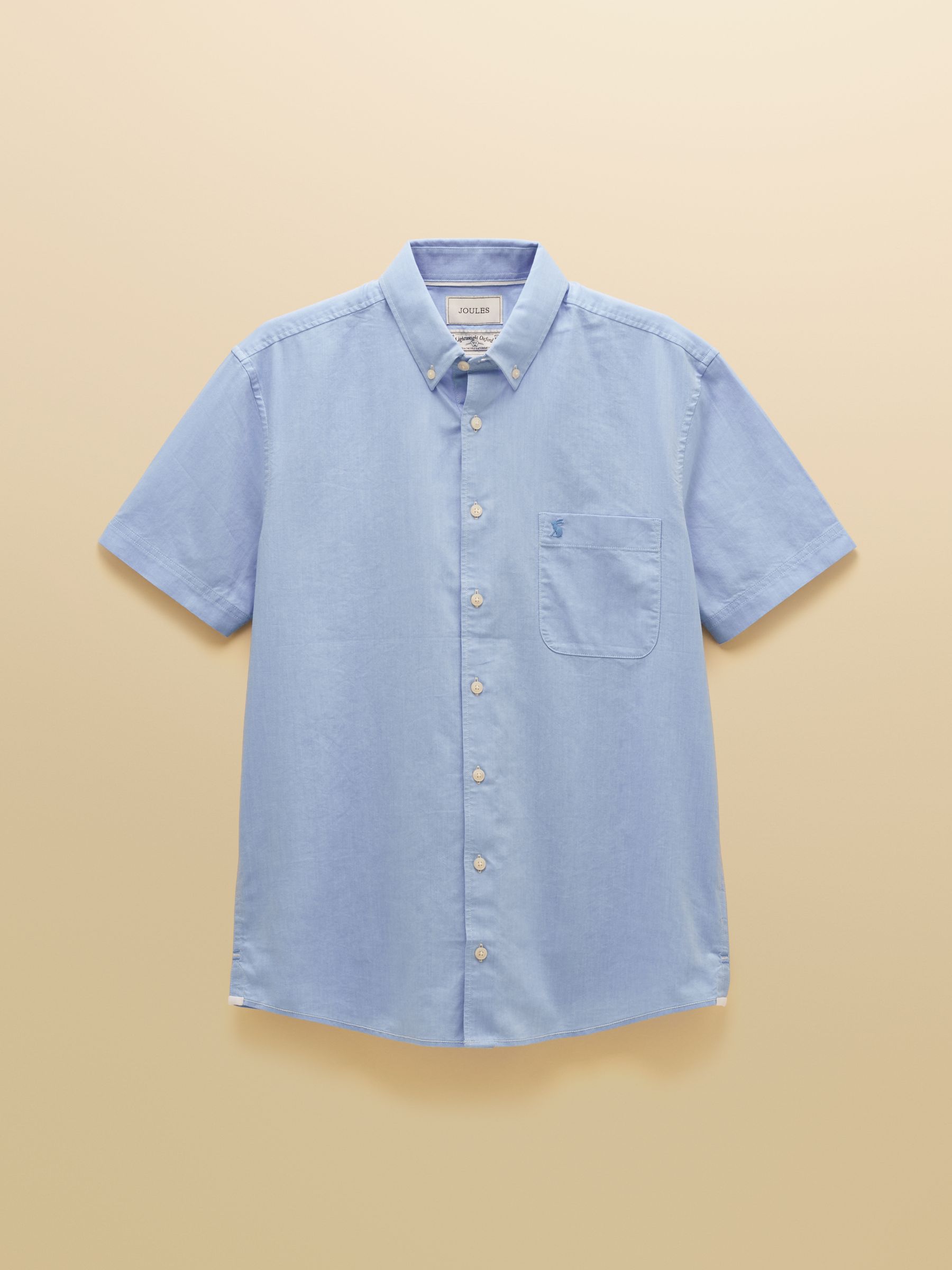 Oxford Blue Short Sleeve Classic Fit Cotton Shirt - Image 9 of 9