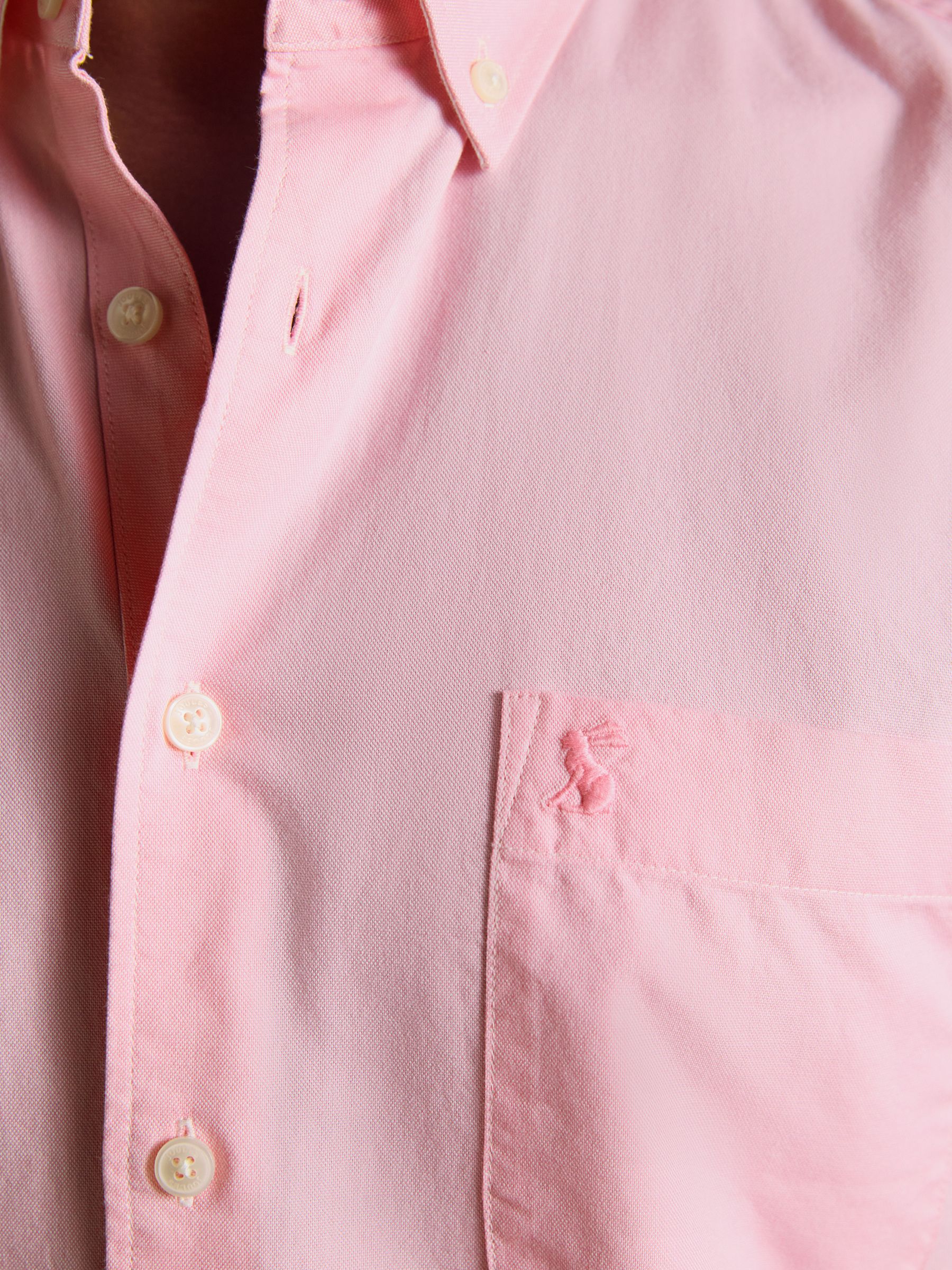 Oxford Pink Short Sleeve Classic Fit Cotton Shirt - Image 5 of 7