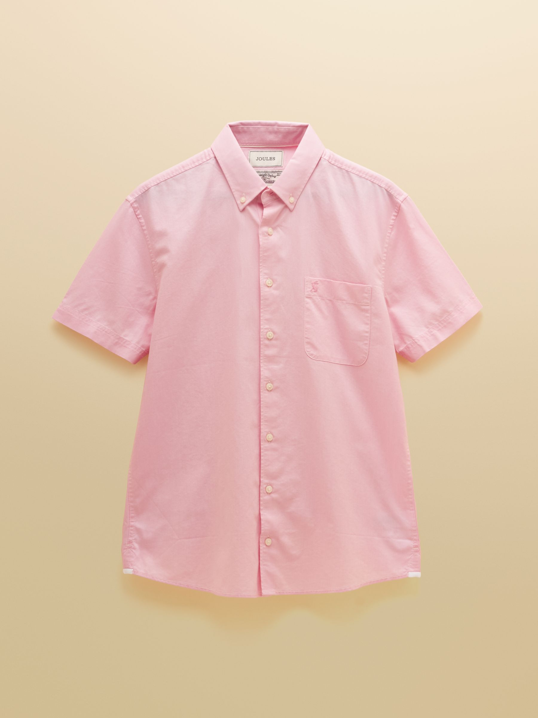 Oxford Pink Short Sleeve Classic Fit Cotton Shirt - Image 7 of 7