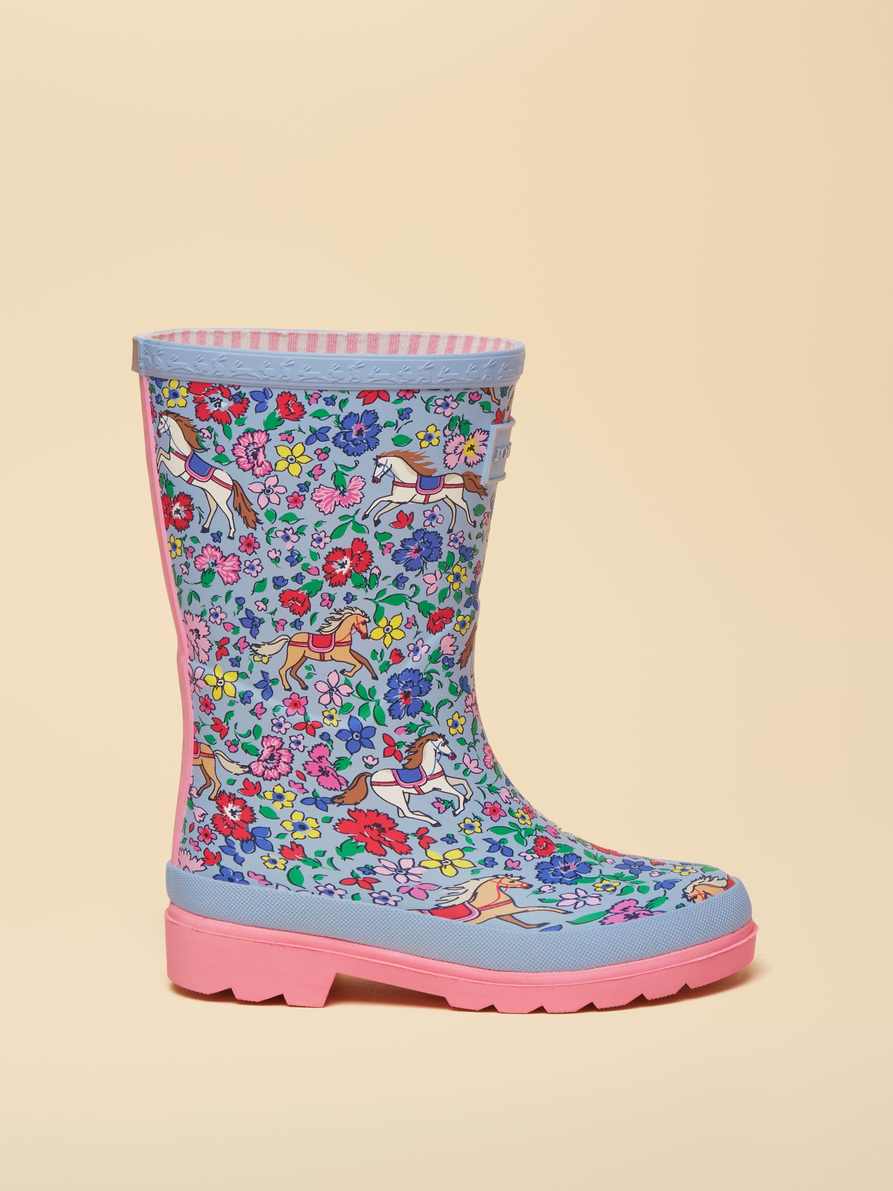 Kids' Blue Horse Printed Wellies - Image 3 of 6