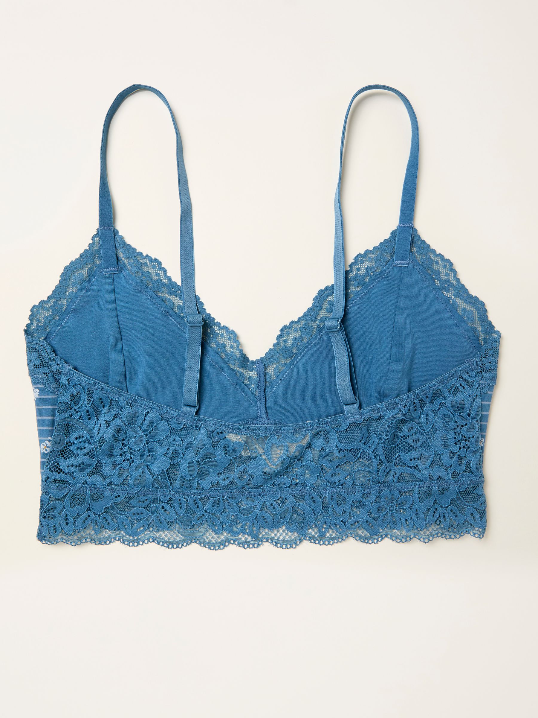 Blue Floral Stripe Bralette - Image 2 of 2