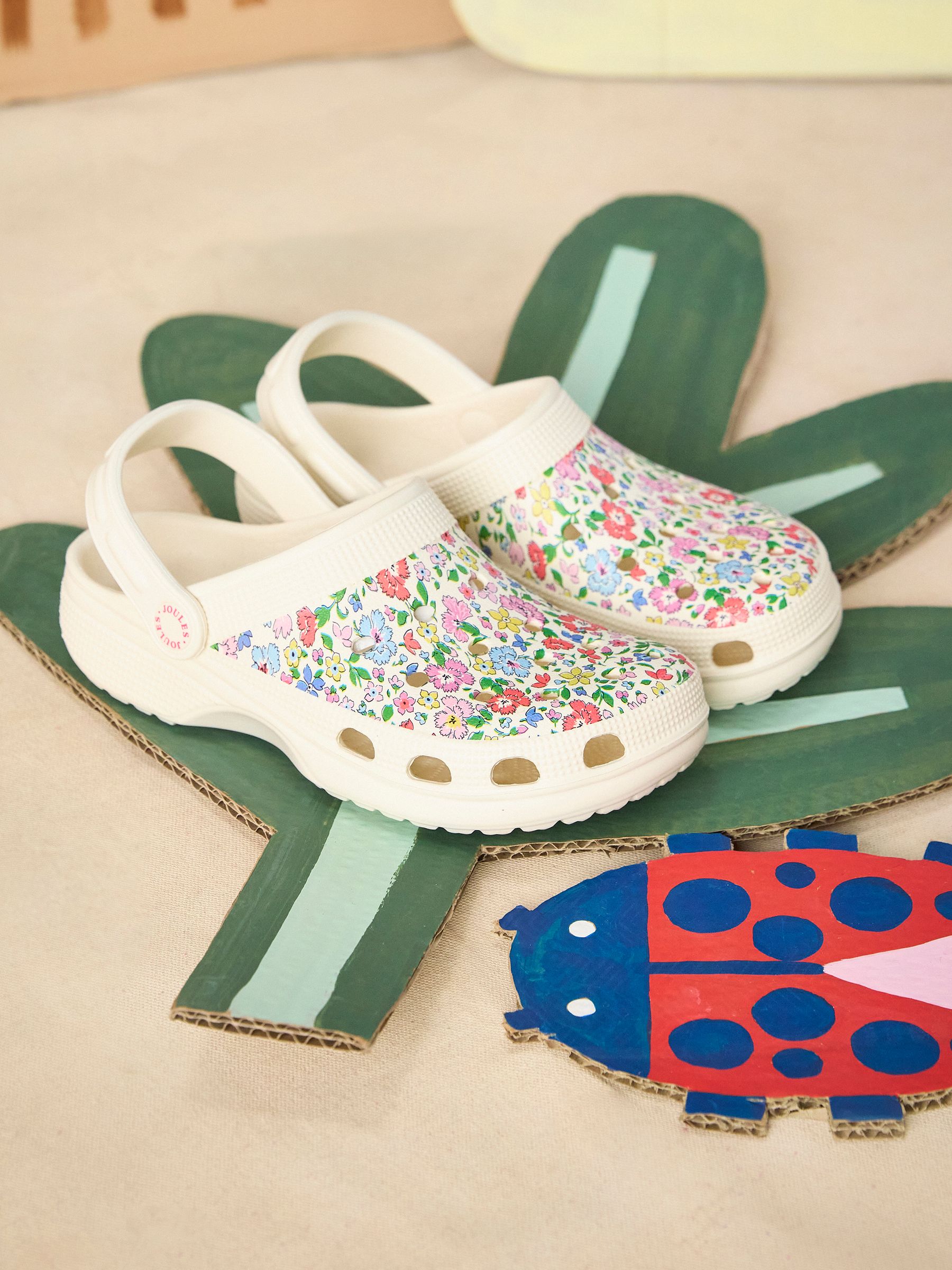 Kids' Poole White Ditsy EVA Clogs - Image 1 of 7