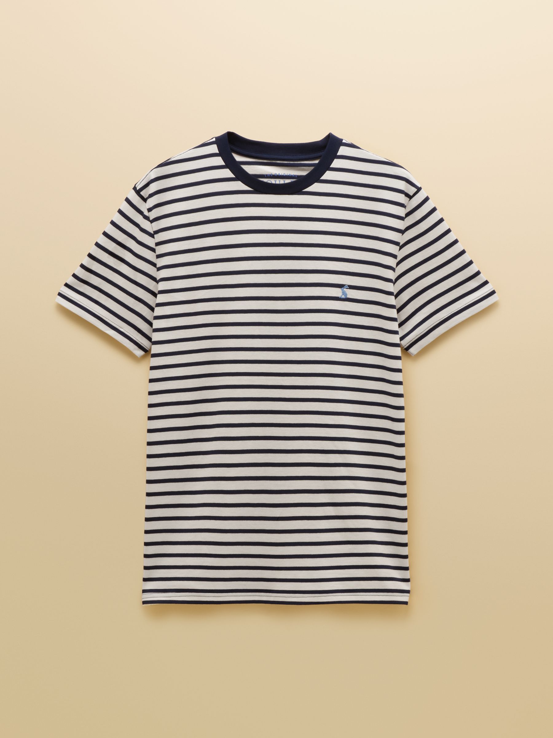 Navy & White Stripe Classic Fit Cotton T-Shirt - Image 7 of 7