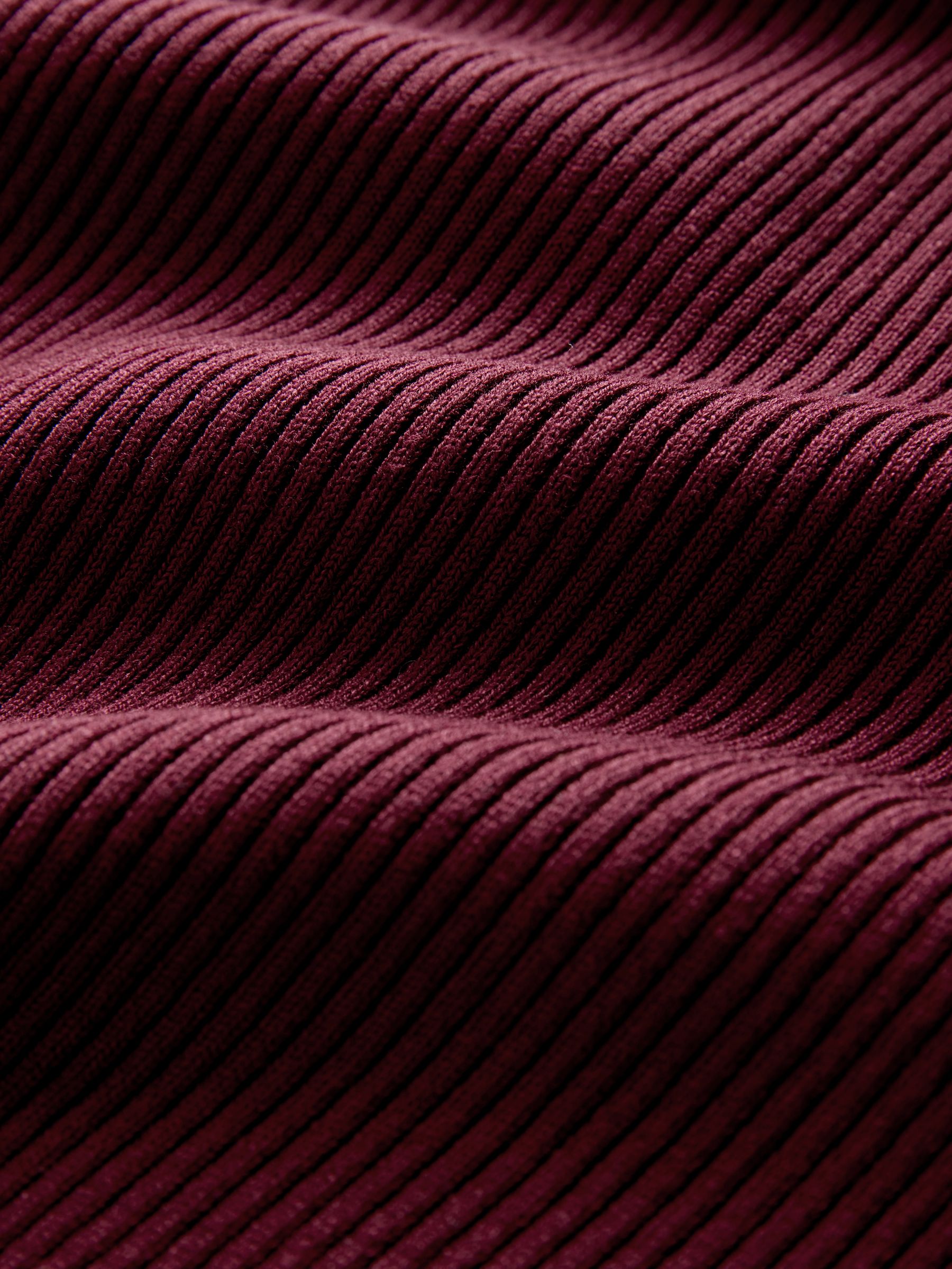 Burgundy Red/Navy Blue Ribbed Knit Roll Neck Jumpers 2 Pack - Image 5 of 5