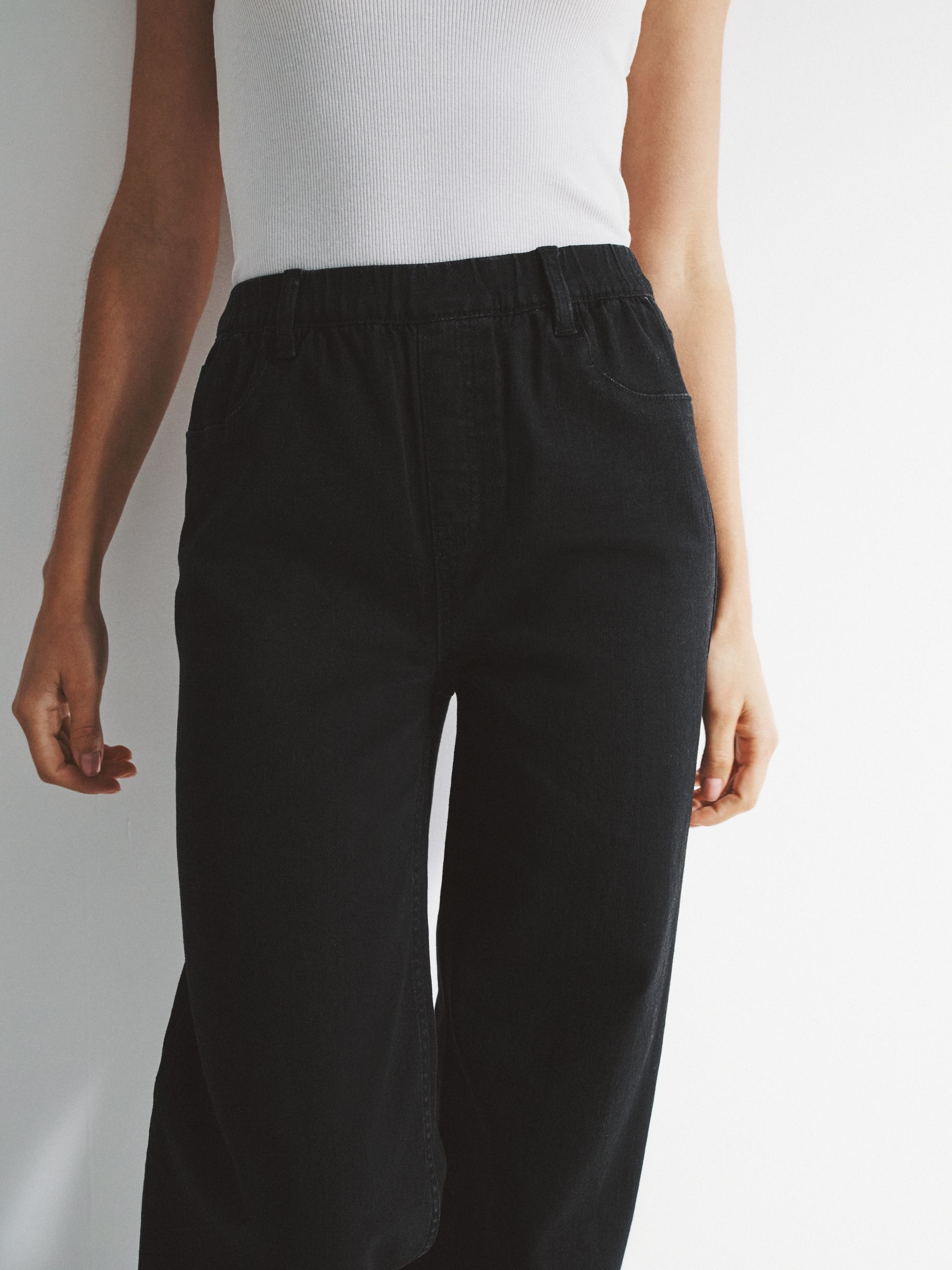 Black/Dark Blue 2 Pack Wide Leg Denim Jeggings - Image 6 of 6