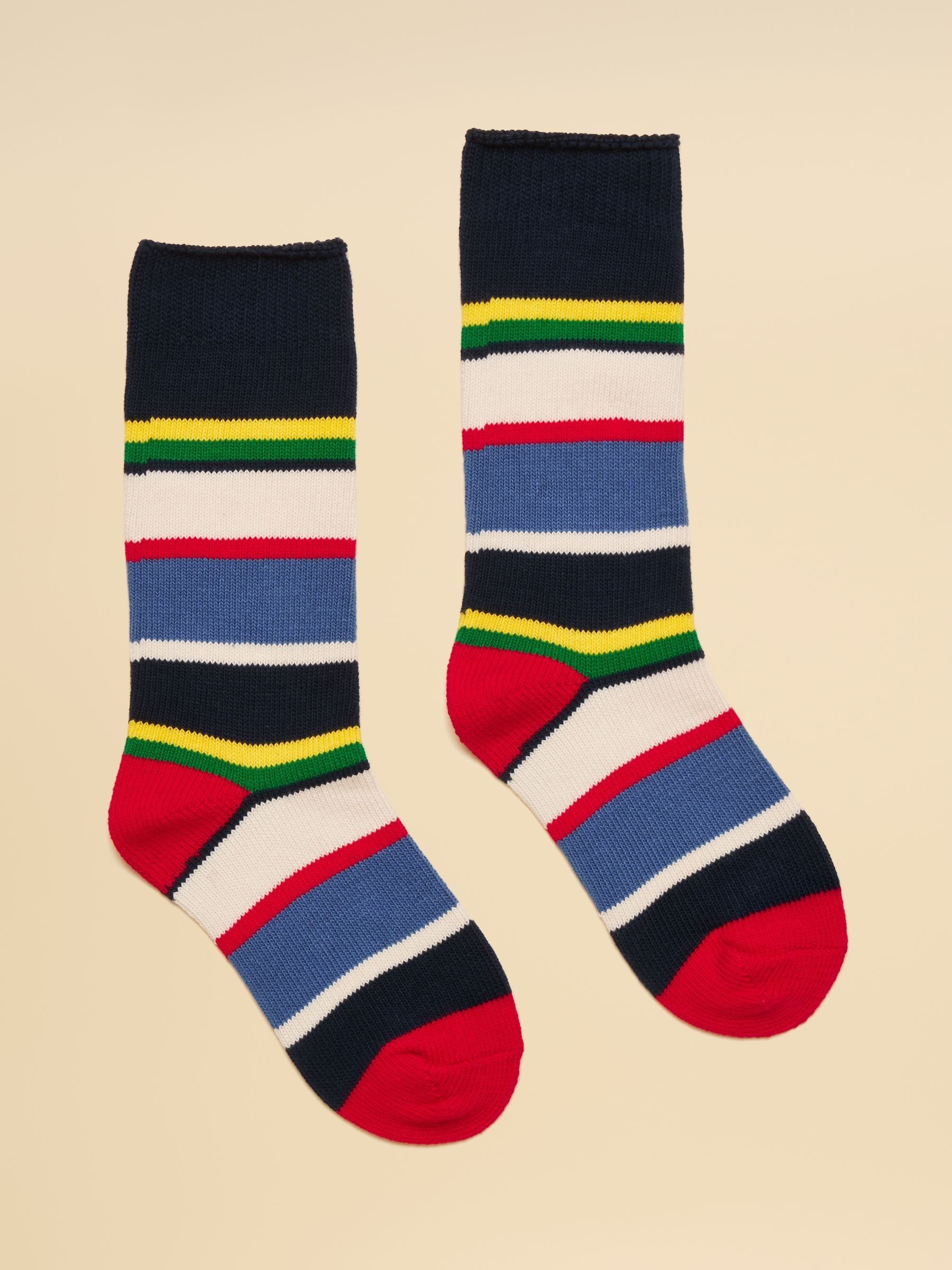 Kids' Wader Navy Multi Welly Sock - Image 1 of 3