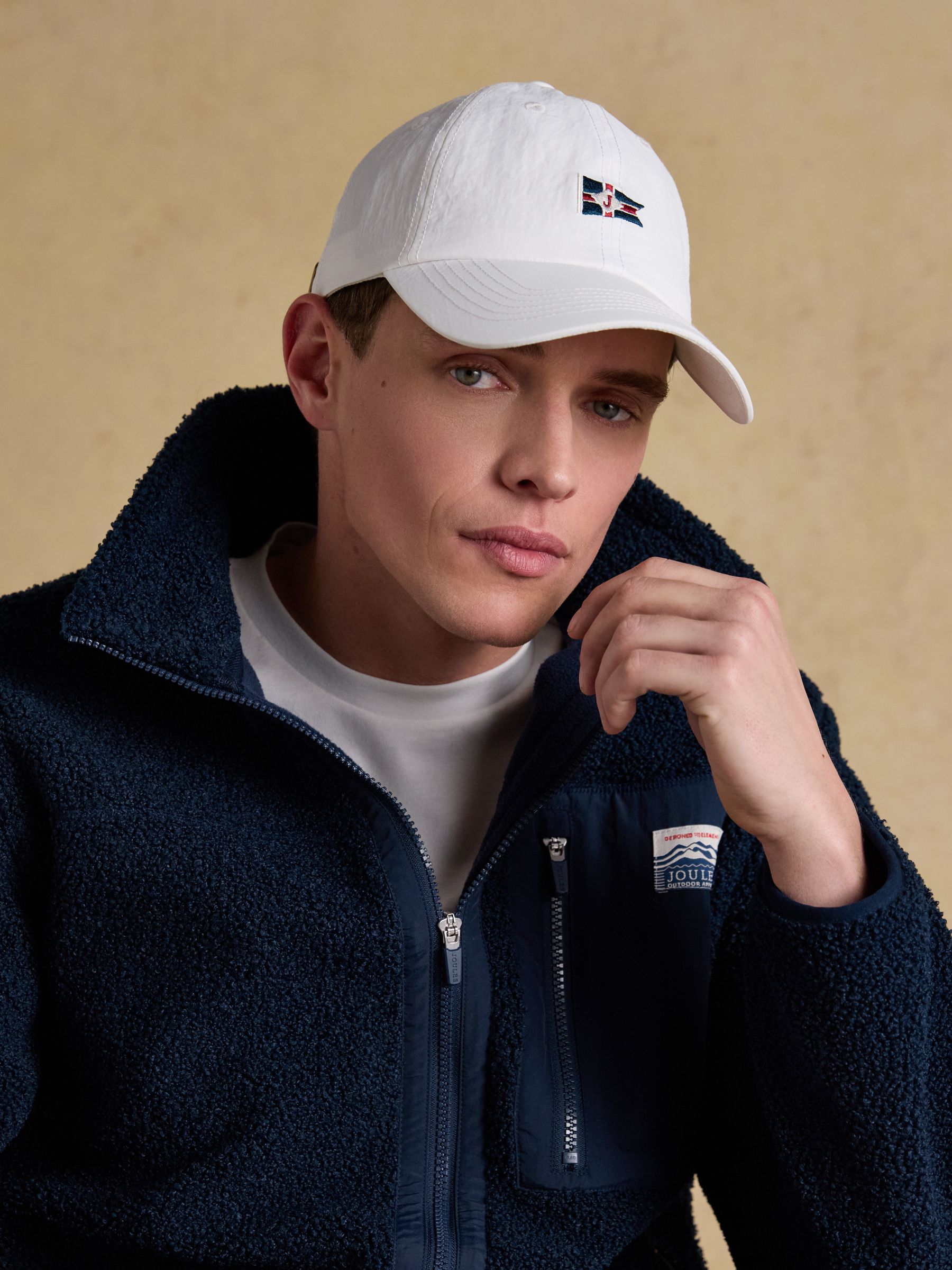 Daley White Nylon Baseball Cap - Image 1 of 8