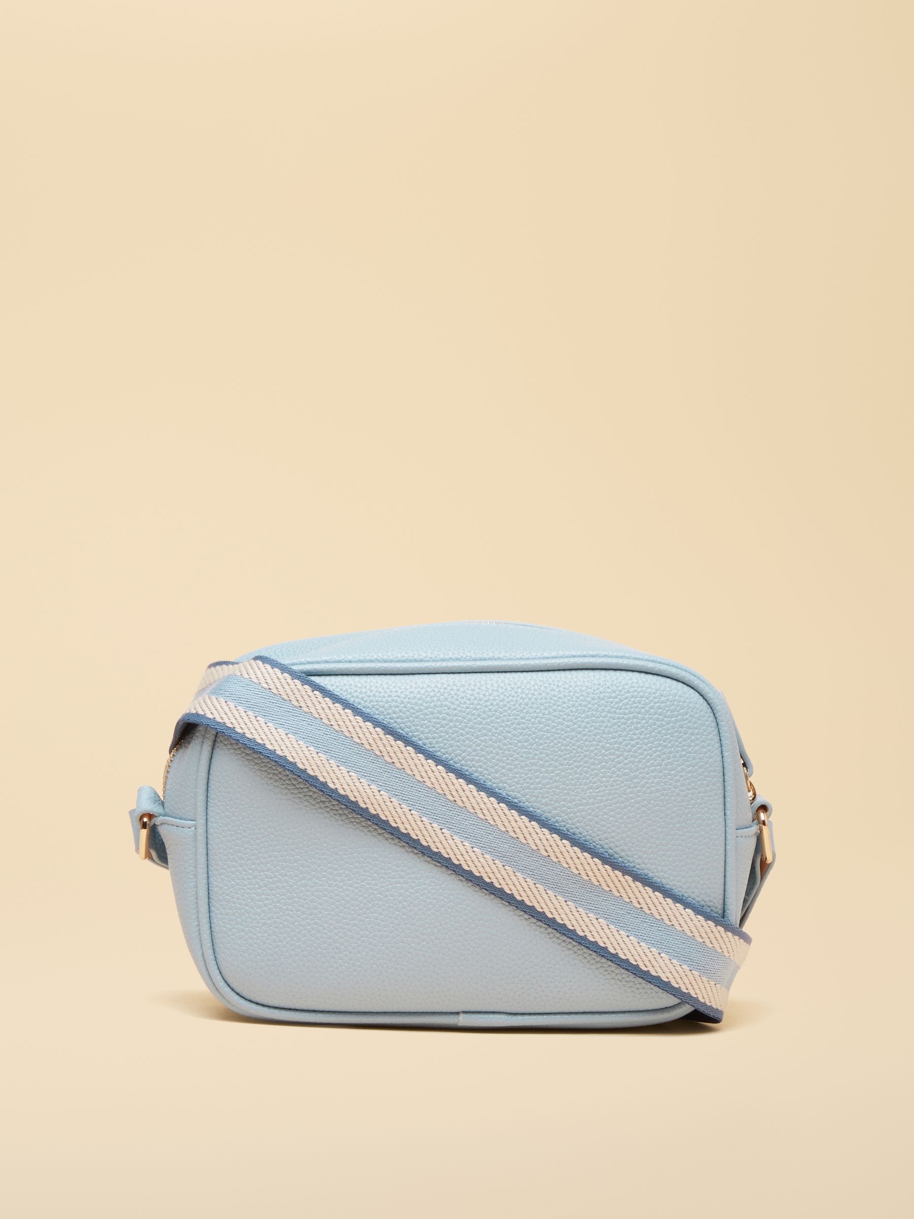Trent Pale Blue Cross Body Bag with Adjustable Thick Strap - Image 7 of 8