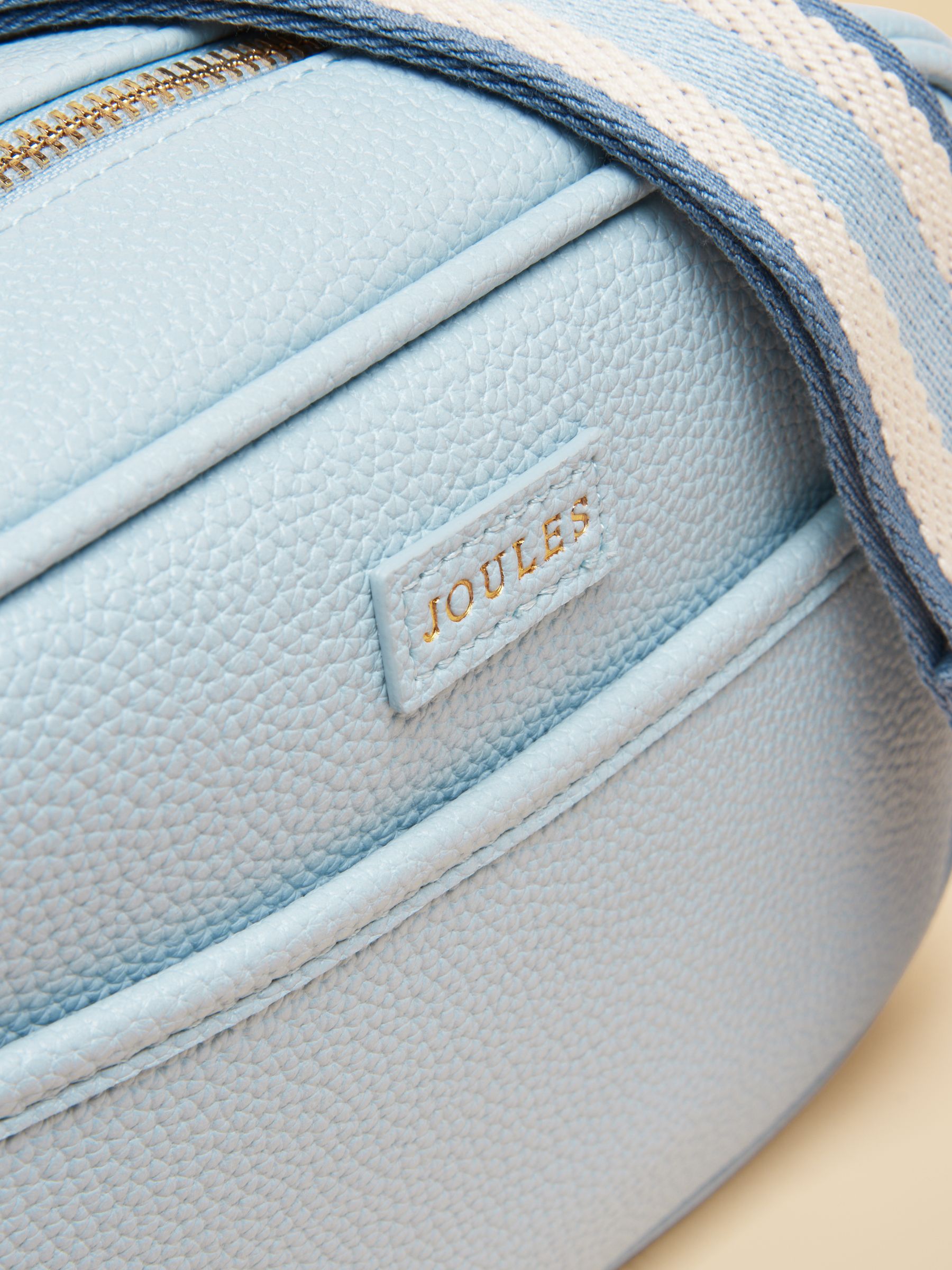 Trent Pale Blue Cross Body Bag with Adjustable Thick Strap - Image 8 of 8