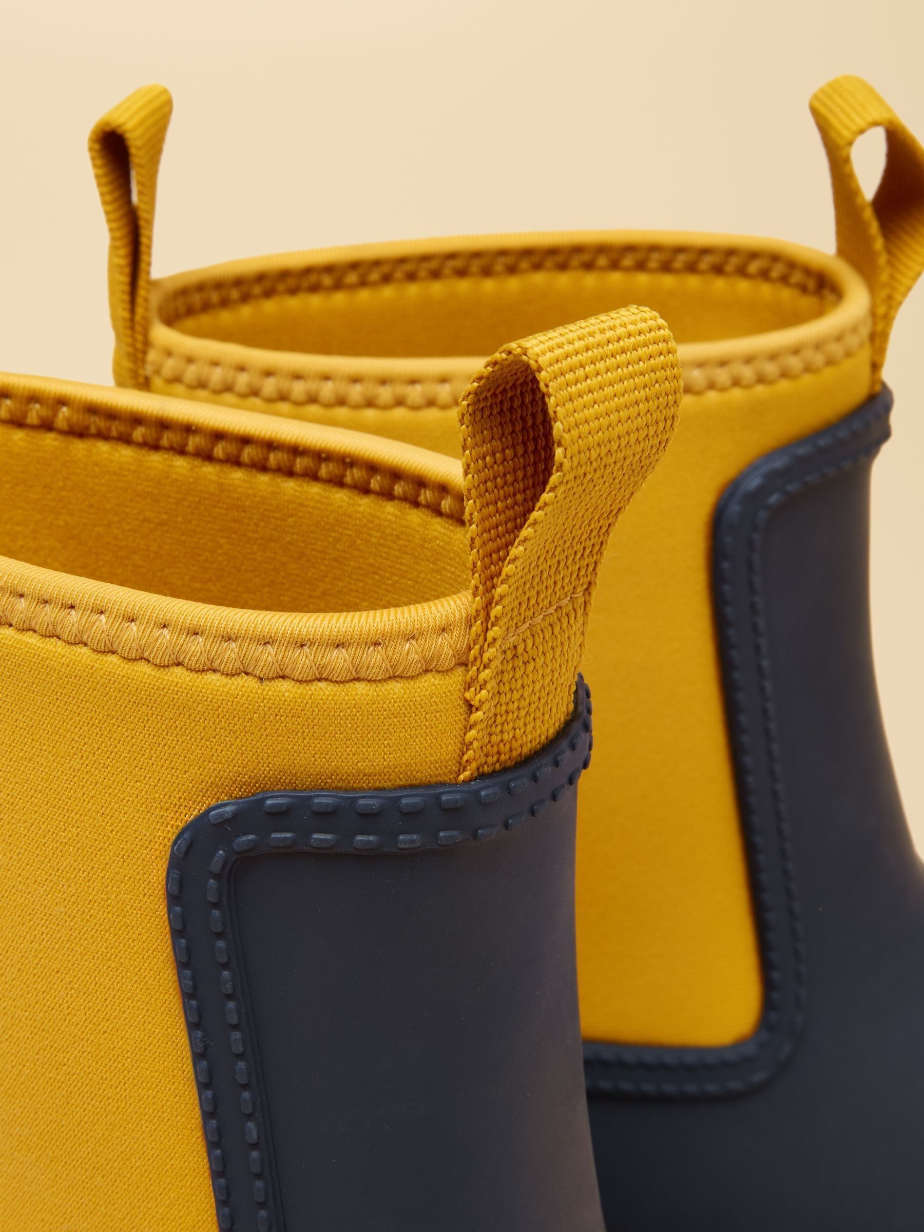 Oakfield Navy Yellow Short Neoprene Lined Wellies - Image 6 of 6
