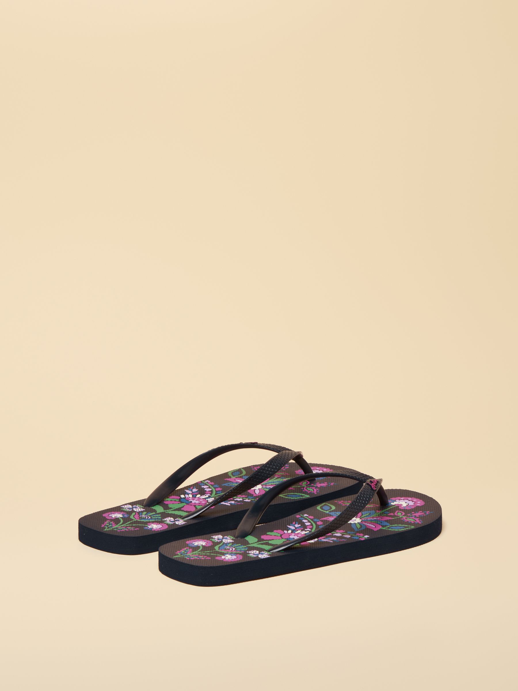 Sandy Navy Floral Printed Flip Flops - Image 3 of 5