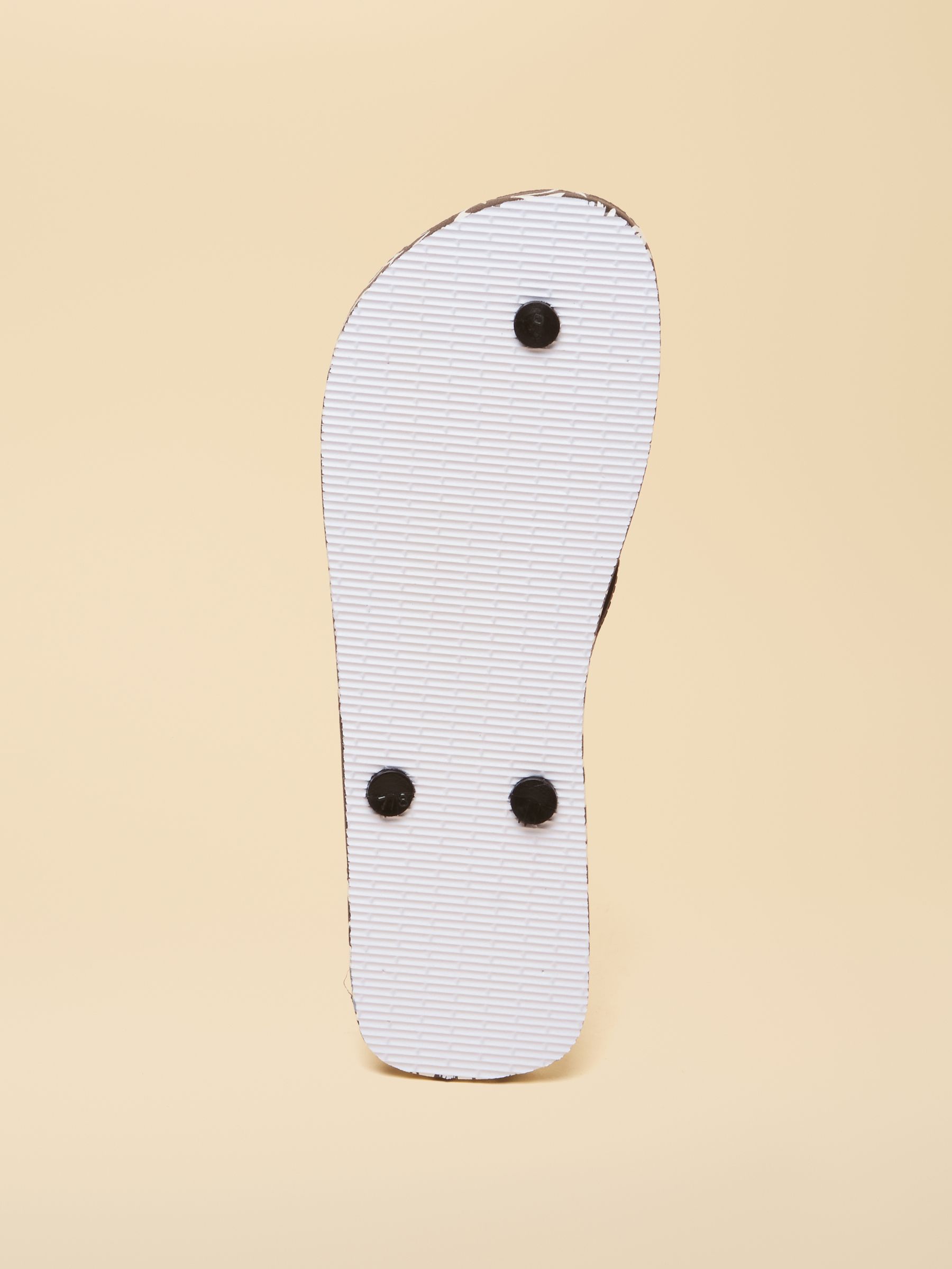 Sandy Black Ecru Printed Flip Flops - Image 4 of 5