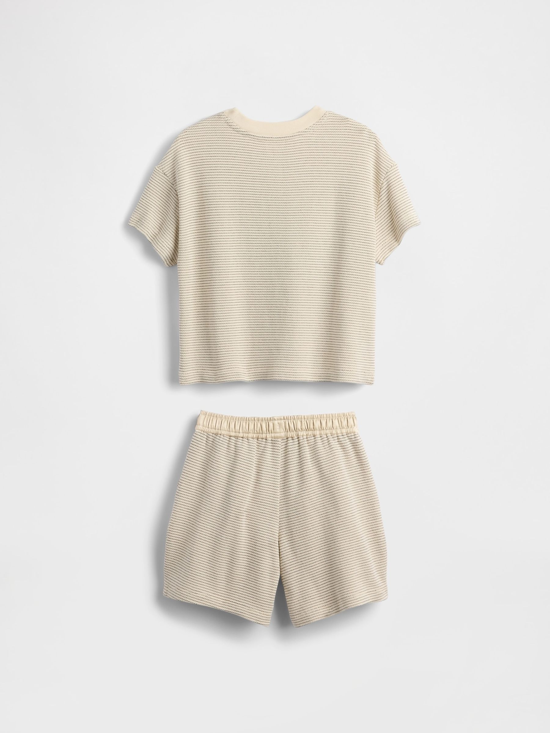Beige Brannan Bear Textured T-Shirt & Shorts Outfit Set (6mths-5yrs) - Image 3 of 4