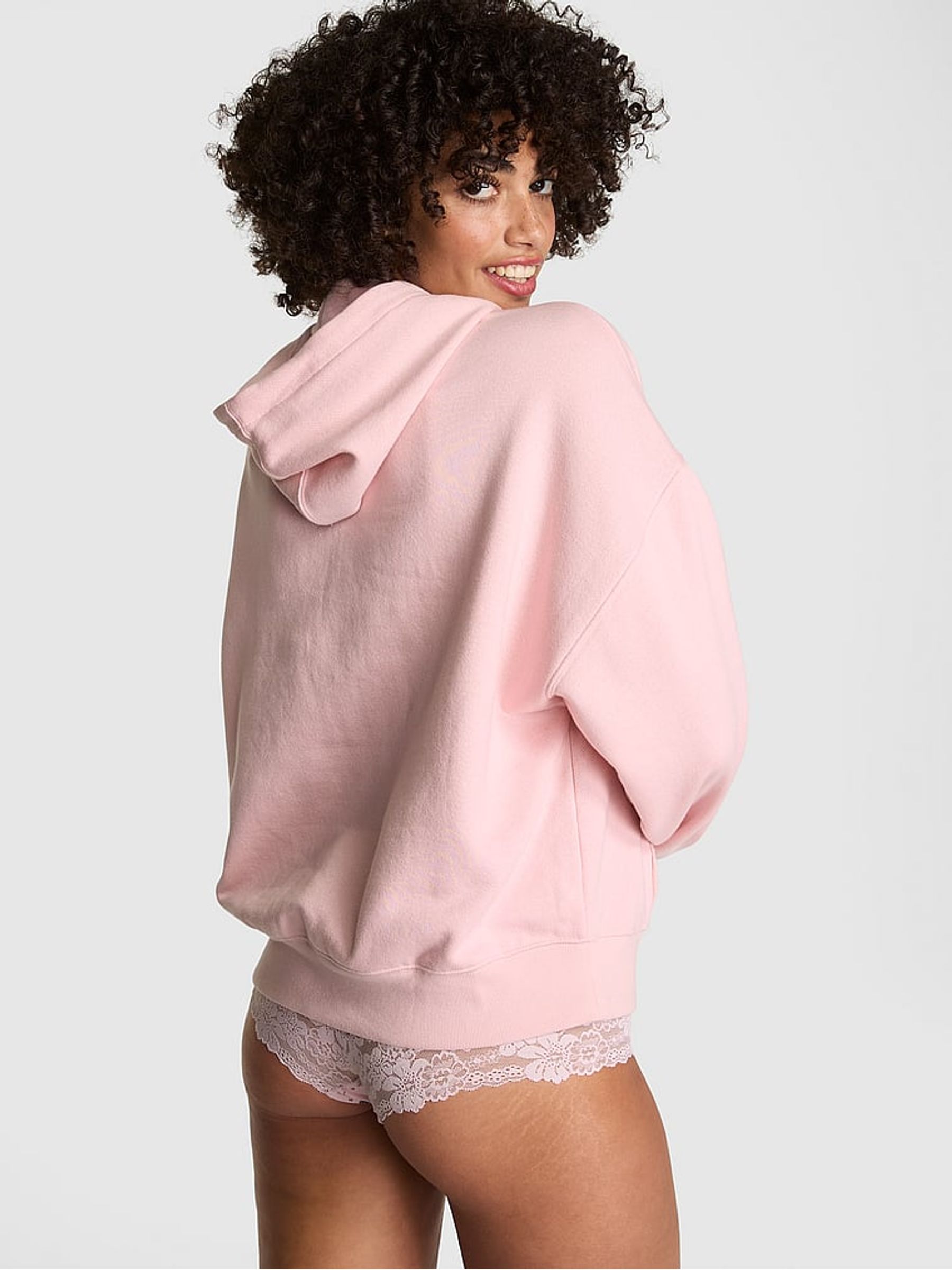 Dollhouse Pink Fleece Hoodie - Image 2 of 2
