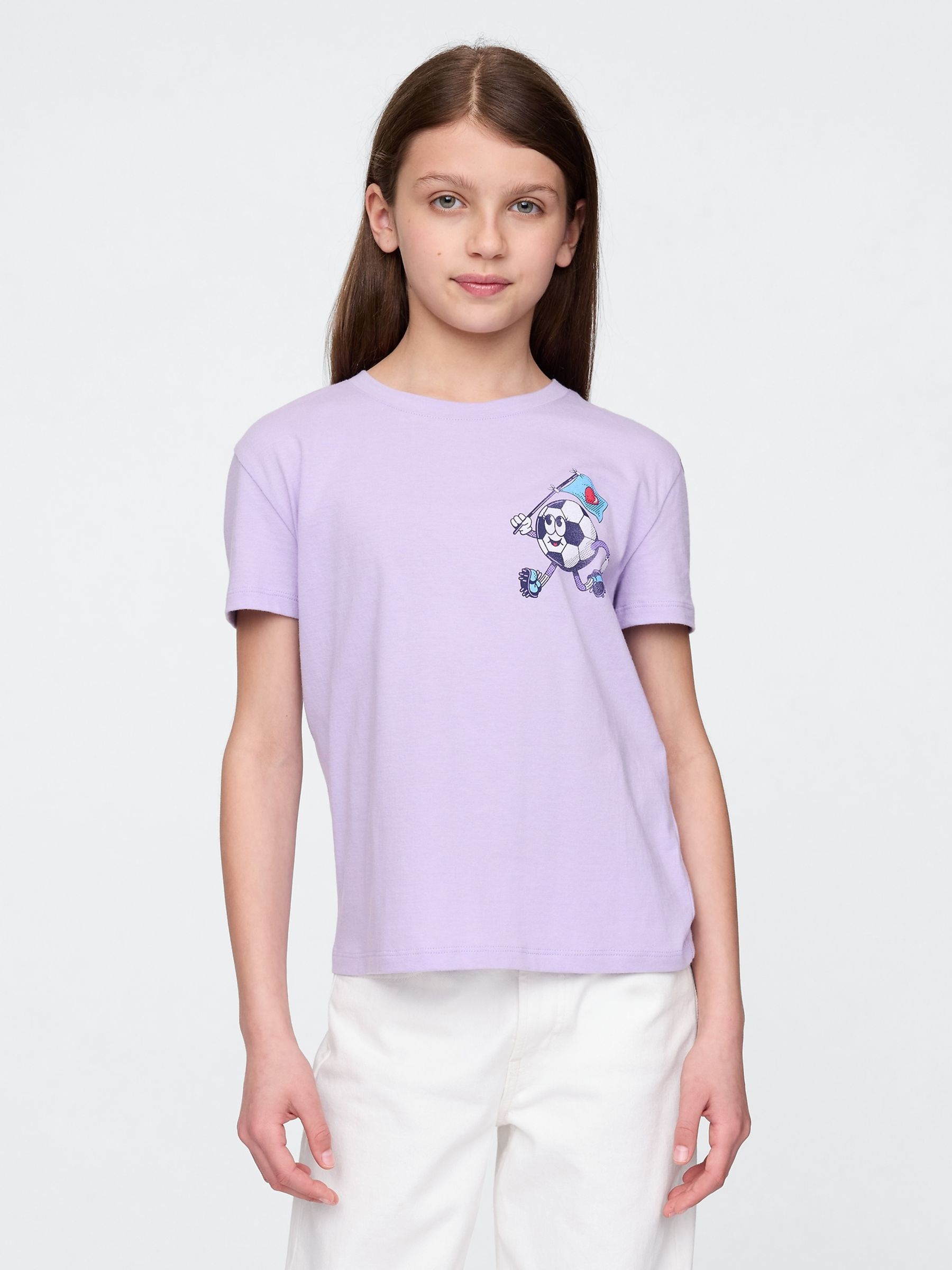 Purple Short Sleeve Crew Neck Graphic T-Shirt (4-13yrs) - Image 1 of 4