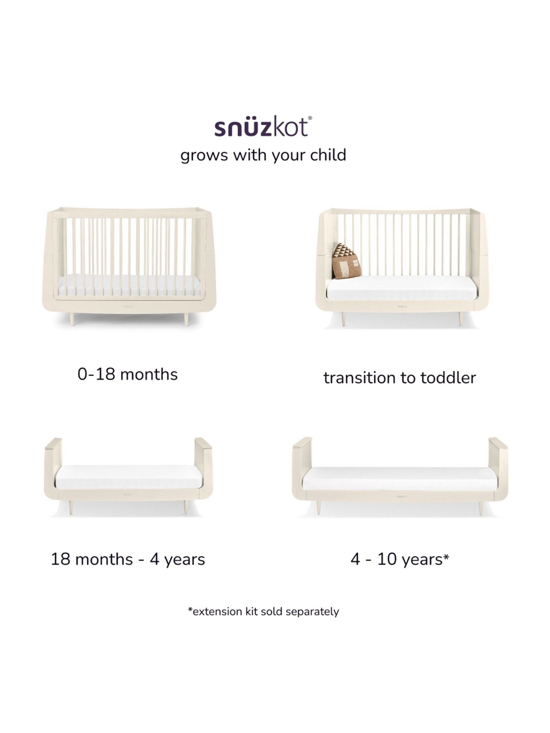 Snuz Cashmere SnuzKot Skandi Cot Bed - Image 4 of 7