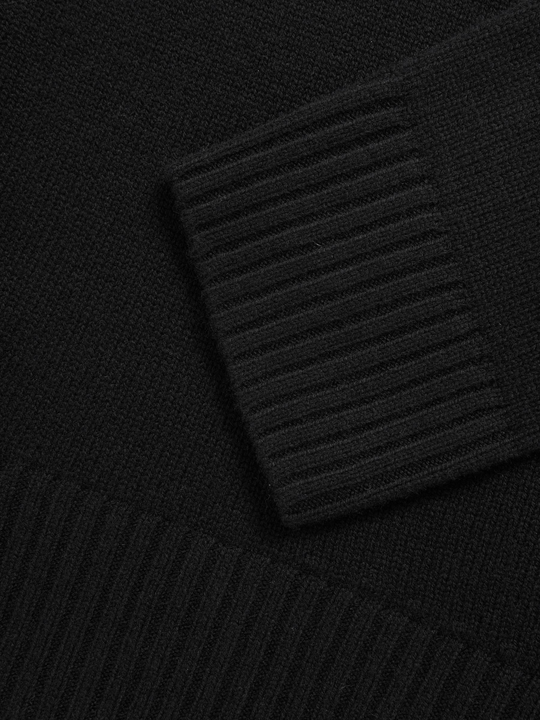 Wool-Cashmere Crew-Neck Jumper in Black - Image 6 of 6