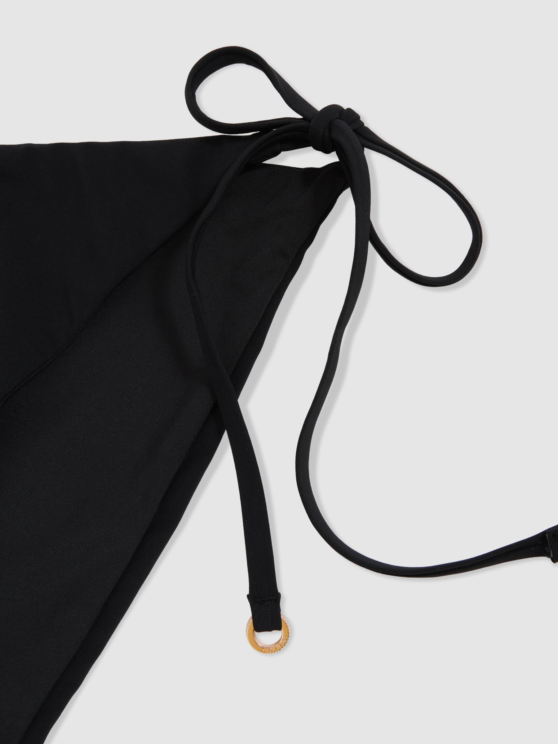 Side Tie Bikini Bottoms in Black - Image 4 of 4