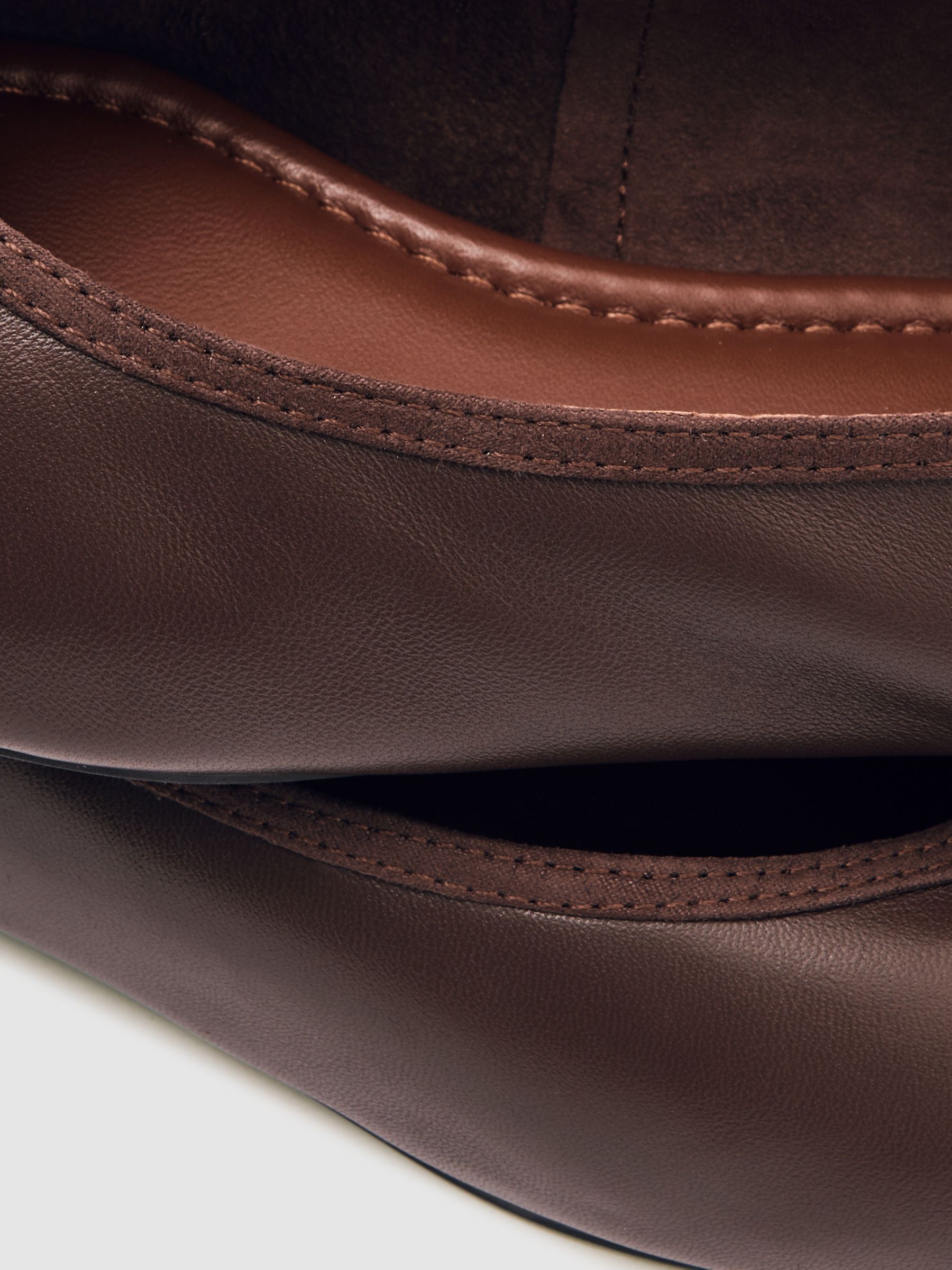 Nappa Leather Ballet Flats in Brown - image 4