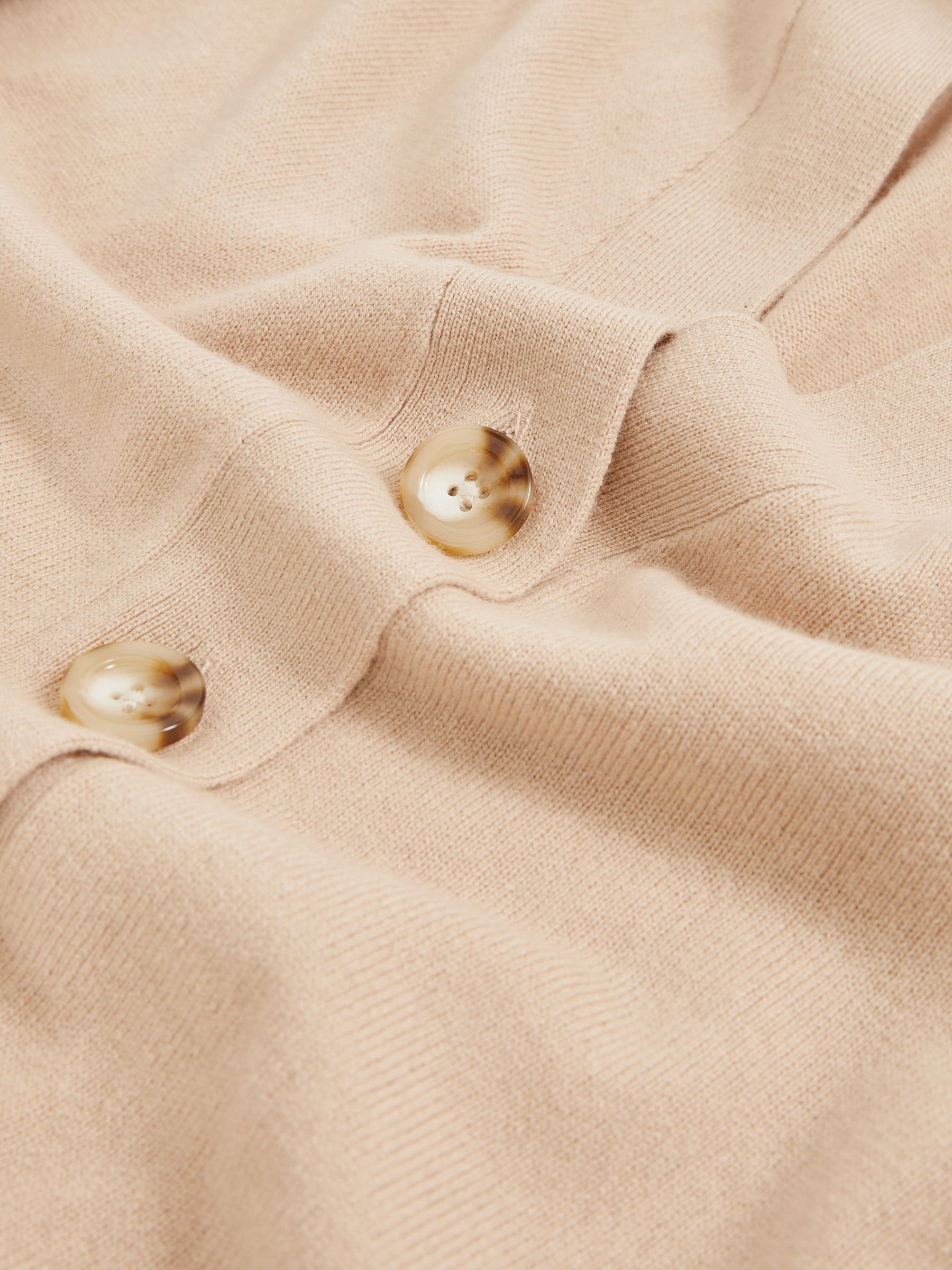 Wool-Blend Fitted Cardigan With Cashmere in Neutral - Image 6 of 6